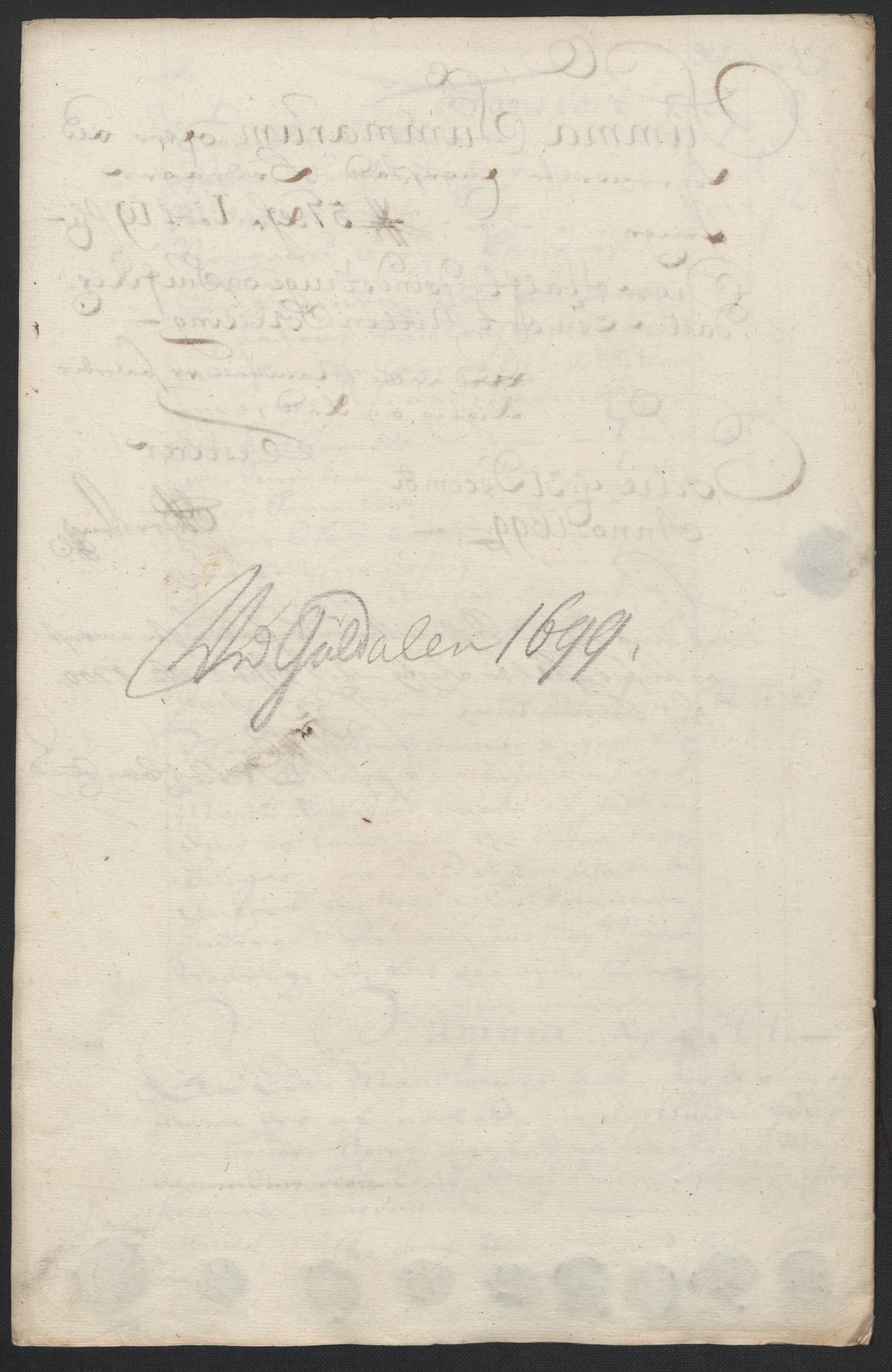 Rentekammeret inntil 1814, Reviderte regnskaper, Fogderegnskap, AV/RA-EA-4092/R60/L3949: Fogderegnskap Orkdal og Gauldal, 1699, p. 307