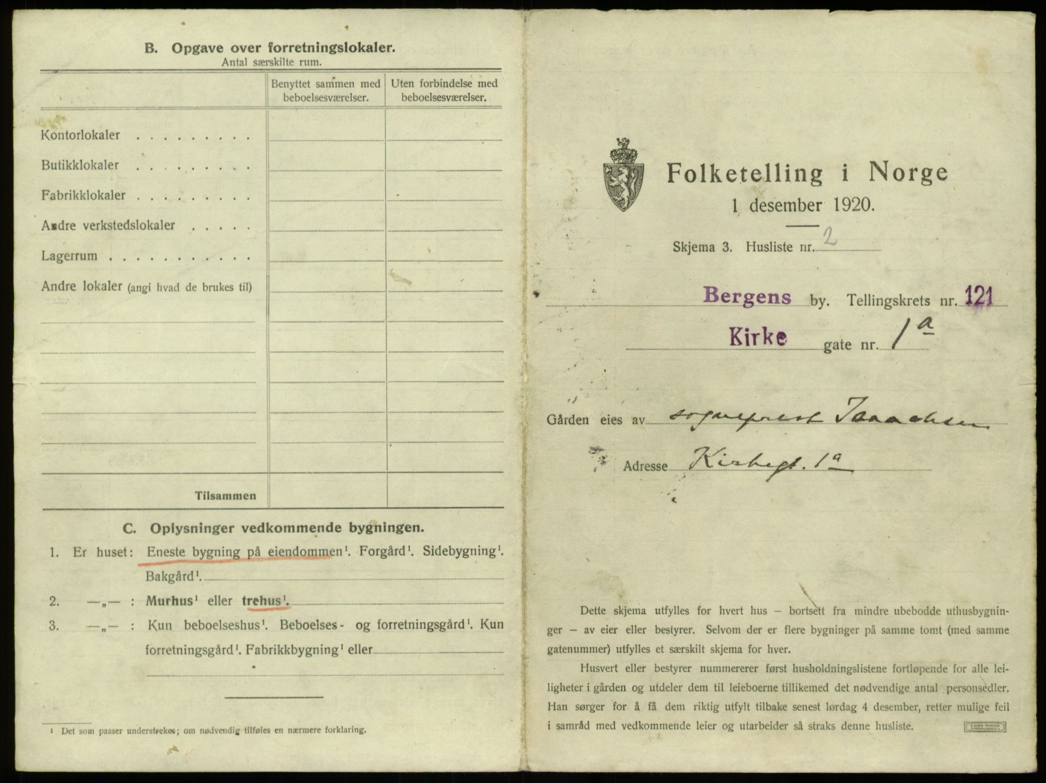 SAB, 1920 census for Bergen, 1920, p. 10900