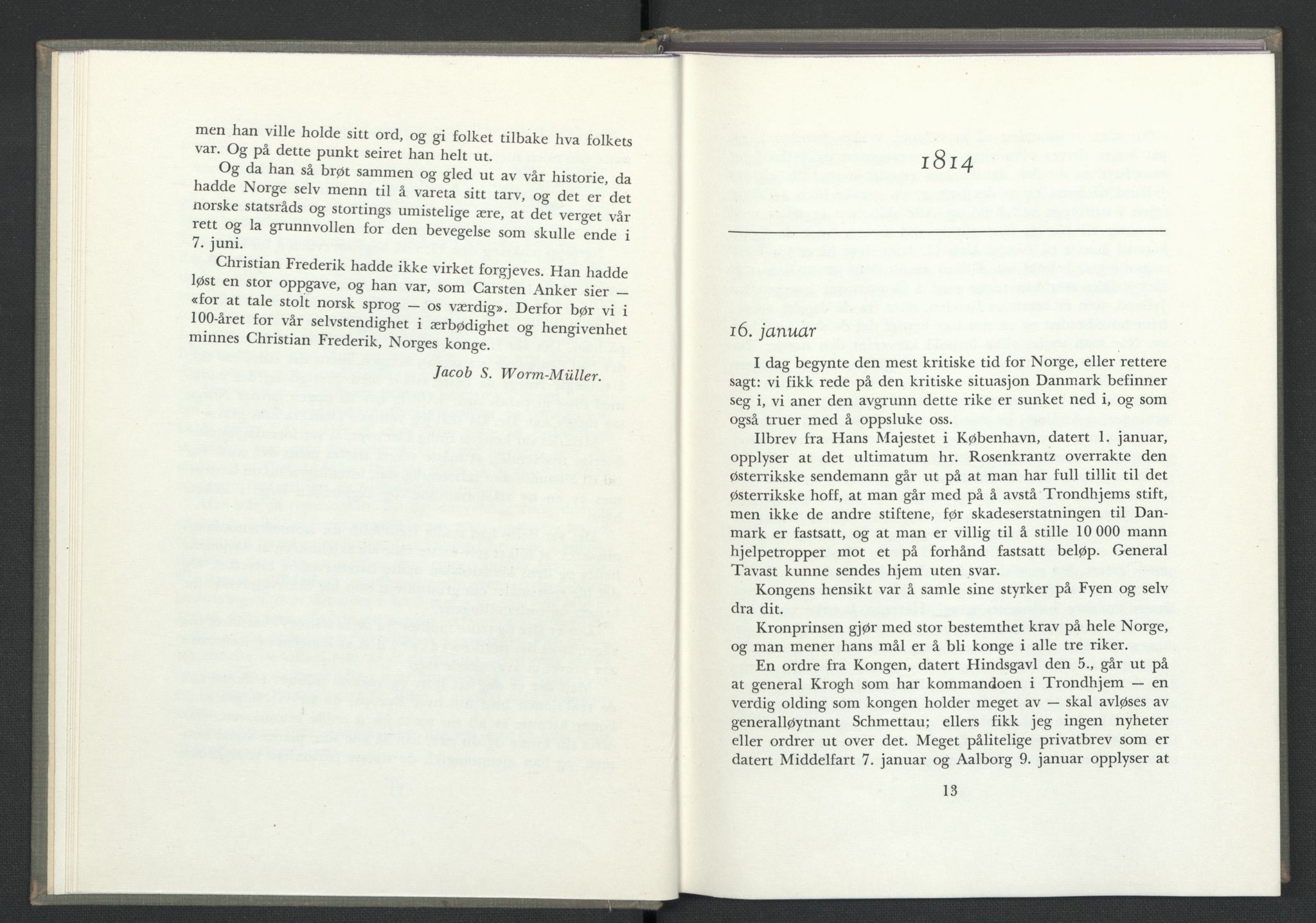 Andre publikasjoner, PUBL/PUBL-999/0003/0002: Christian Frederiks dagbok fra 1814 (1954), 1814, p. 10
