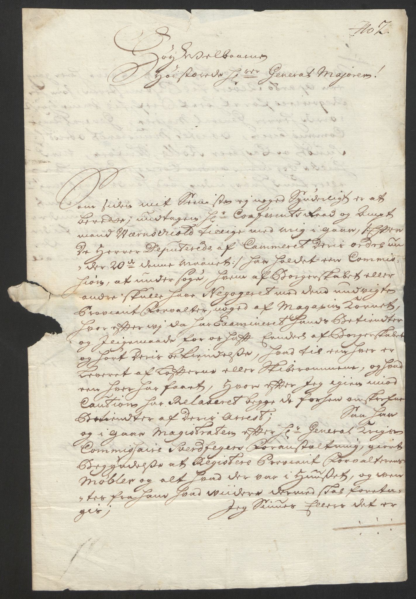 Kommanderende general (KG I) med Det norske krigsdirektorium, AV/RA-EA-5419/D/L0153: Fredriksten festning: Brev, inventarfortegnelser og regnskapsekstrakter, 1724-1729, p. 250