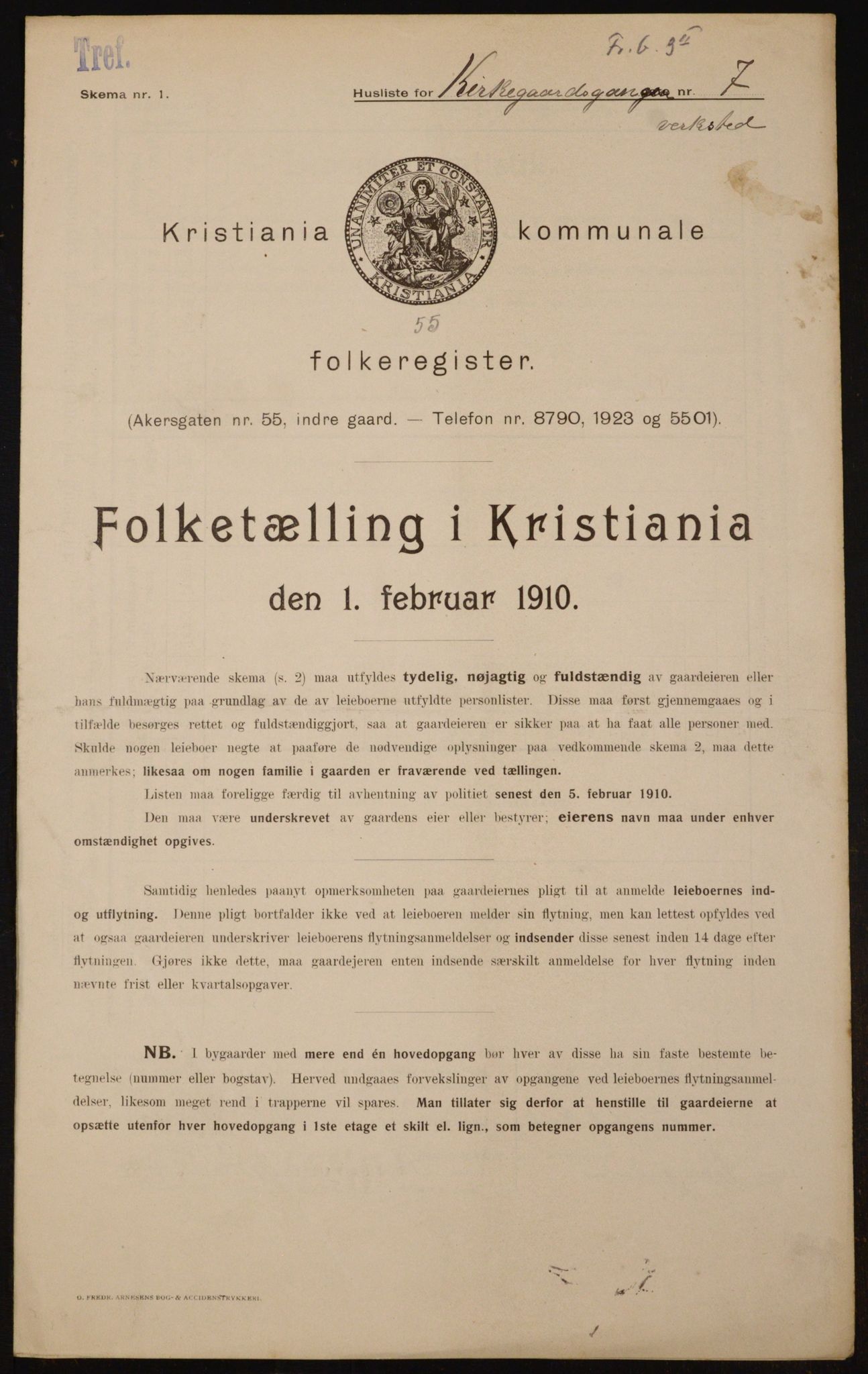 OBA, Municipal Census 1910 for Kristiania, 1910, p. 48480