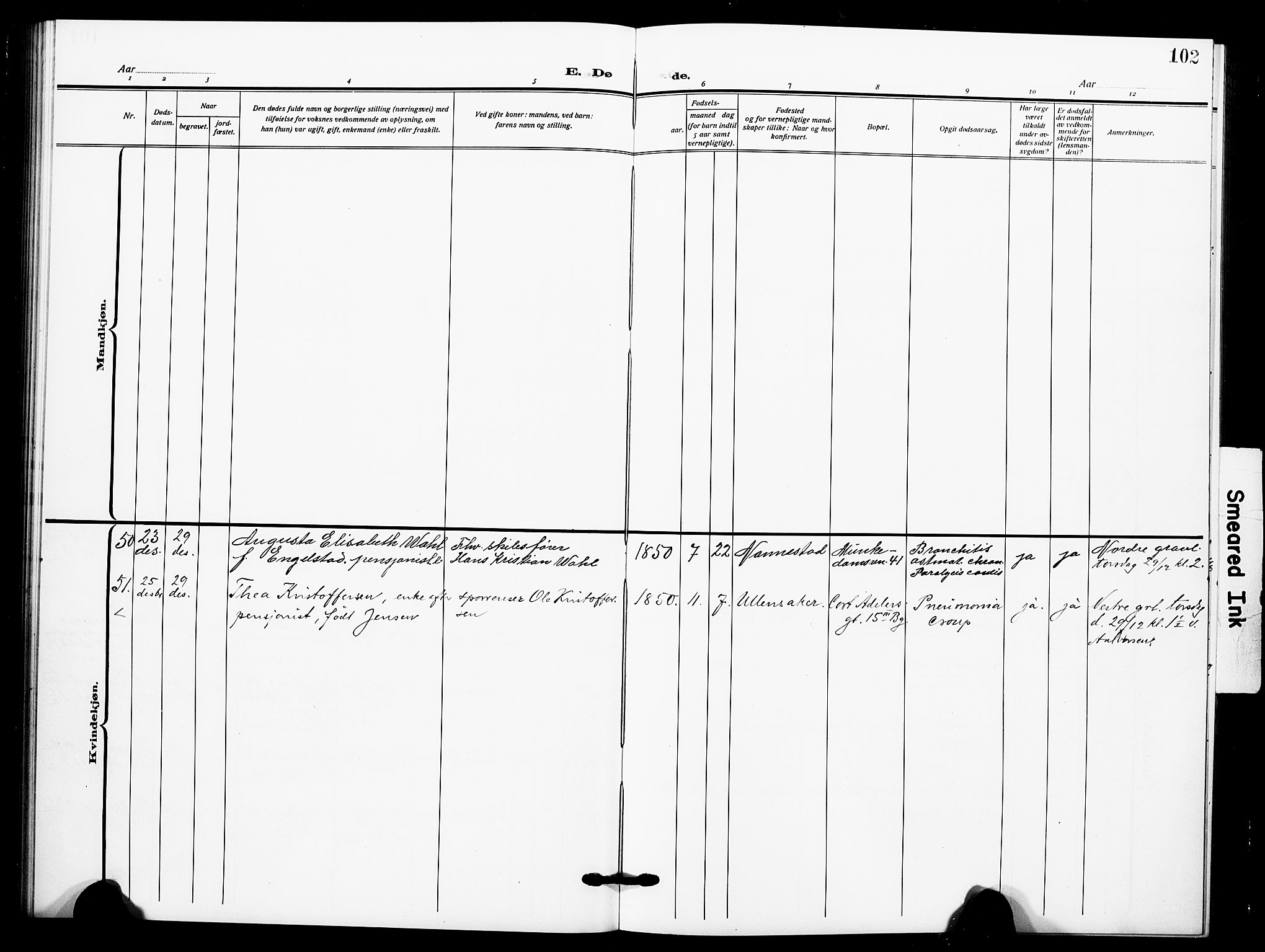 Johannes prestekontor Kirkebøker, AV/SAO-A-10852/F/Fa/L0012: Parish register (official) no. 12, 1918-1930, p. 102