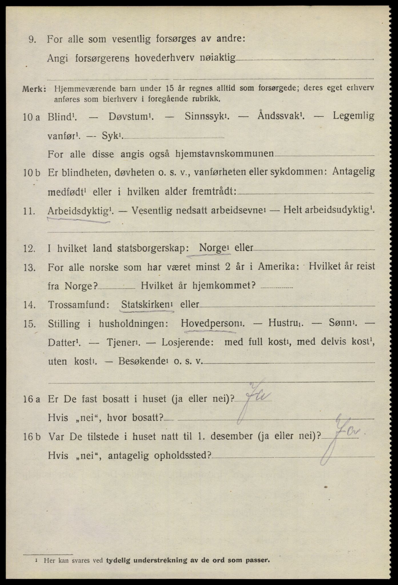 SAO, 1920 census for Glemmen, 1920, p. 7300