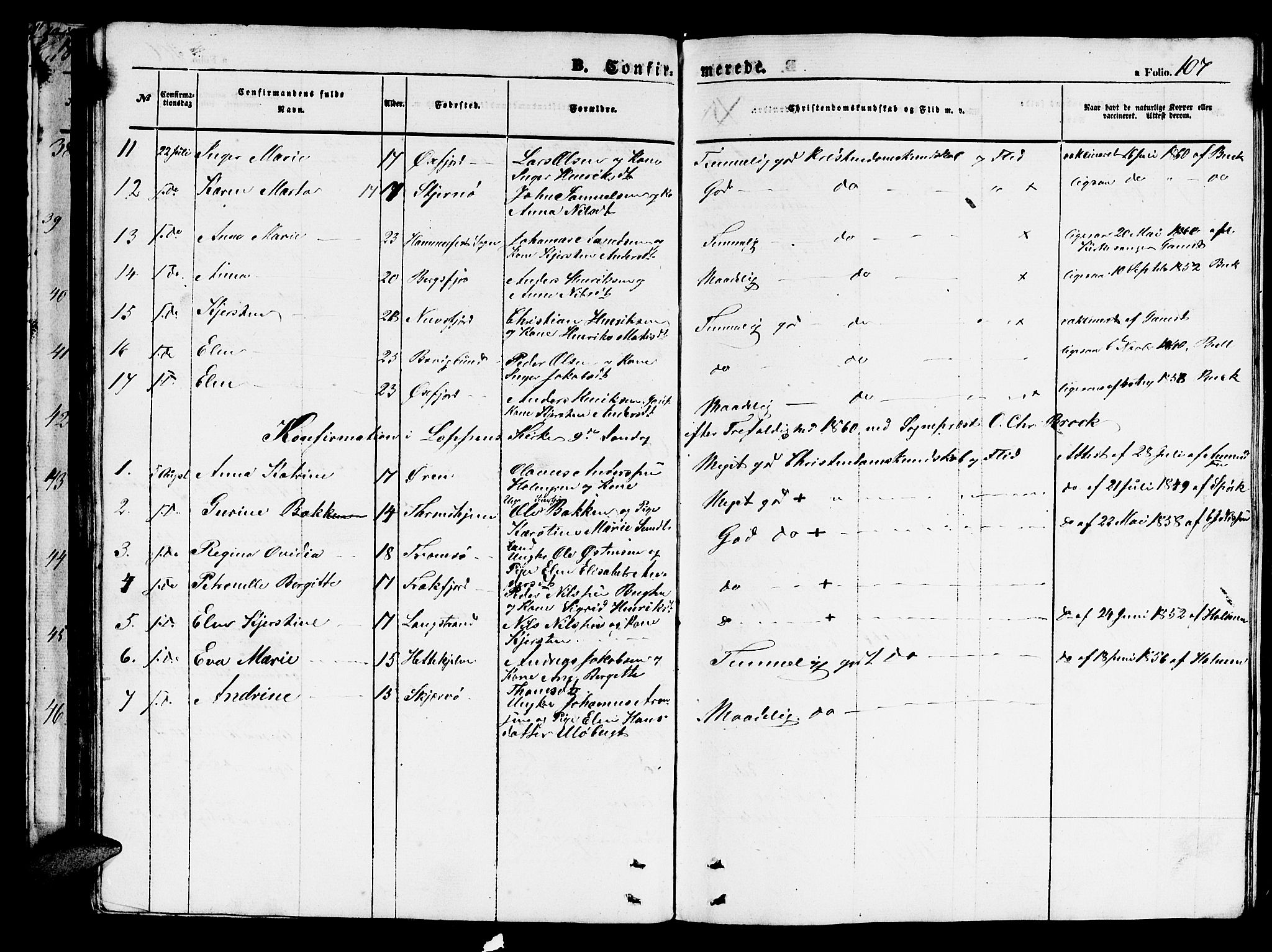 Loppa sokneprestkontor, SATØ/S-1339/H/Hb/L0002klokker: Parish register (copy) no. 2, 1850-1880, p. 107
