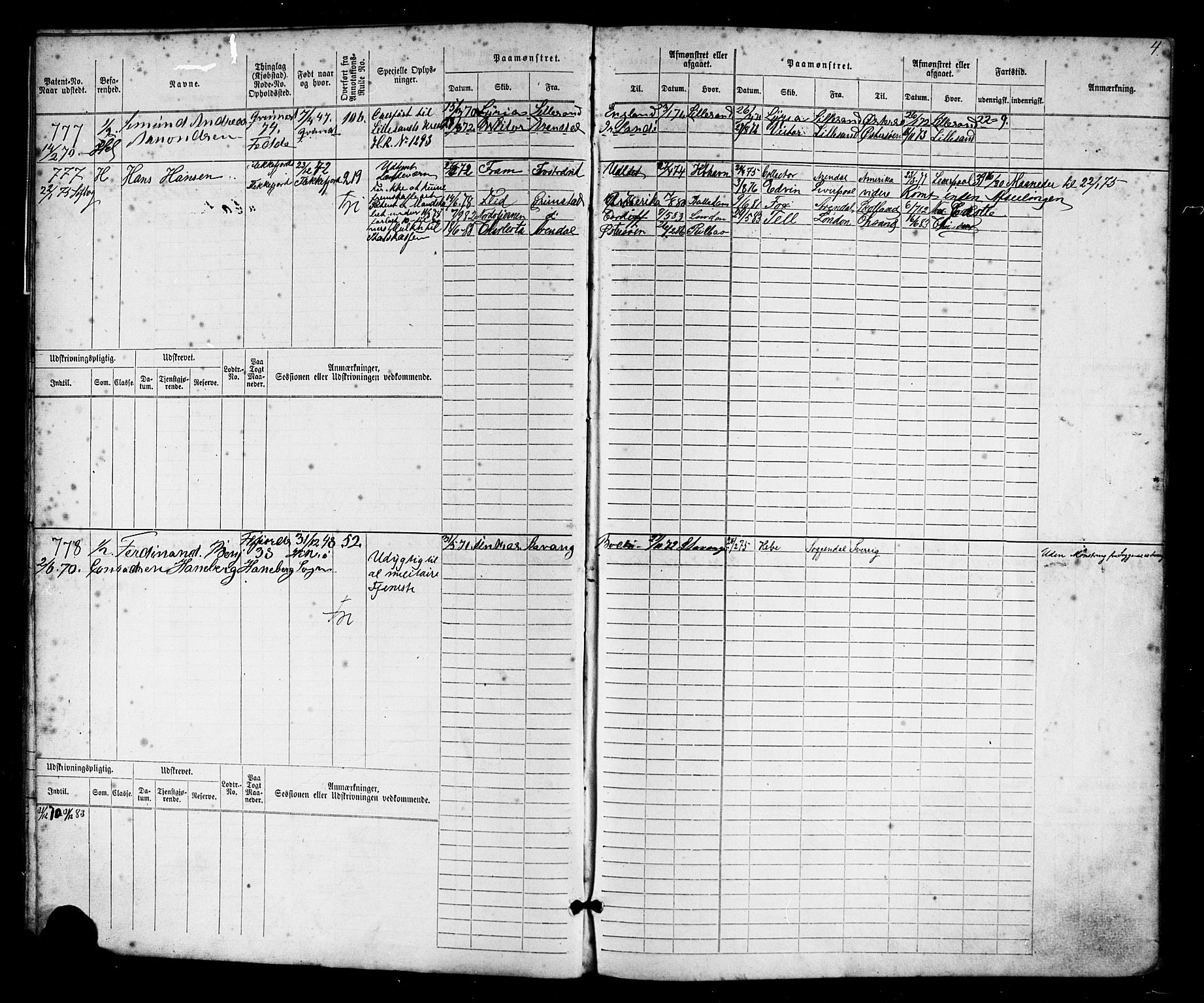 Flekkefjord mønstringskrets, AV/SAK-2031-0018/F/Fb/L0009: Hovedrulle nr 771-1533, Æ-6, 1868-1900, p. 5