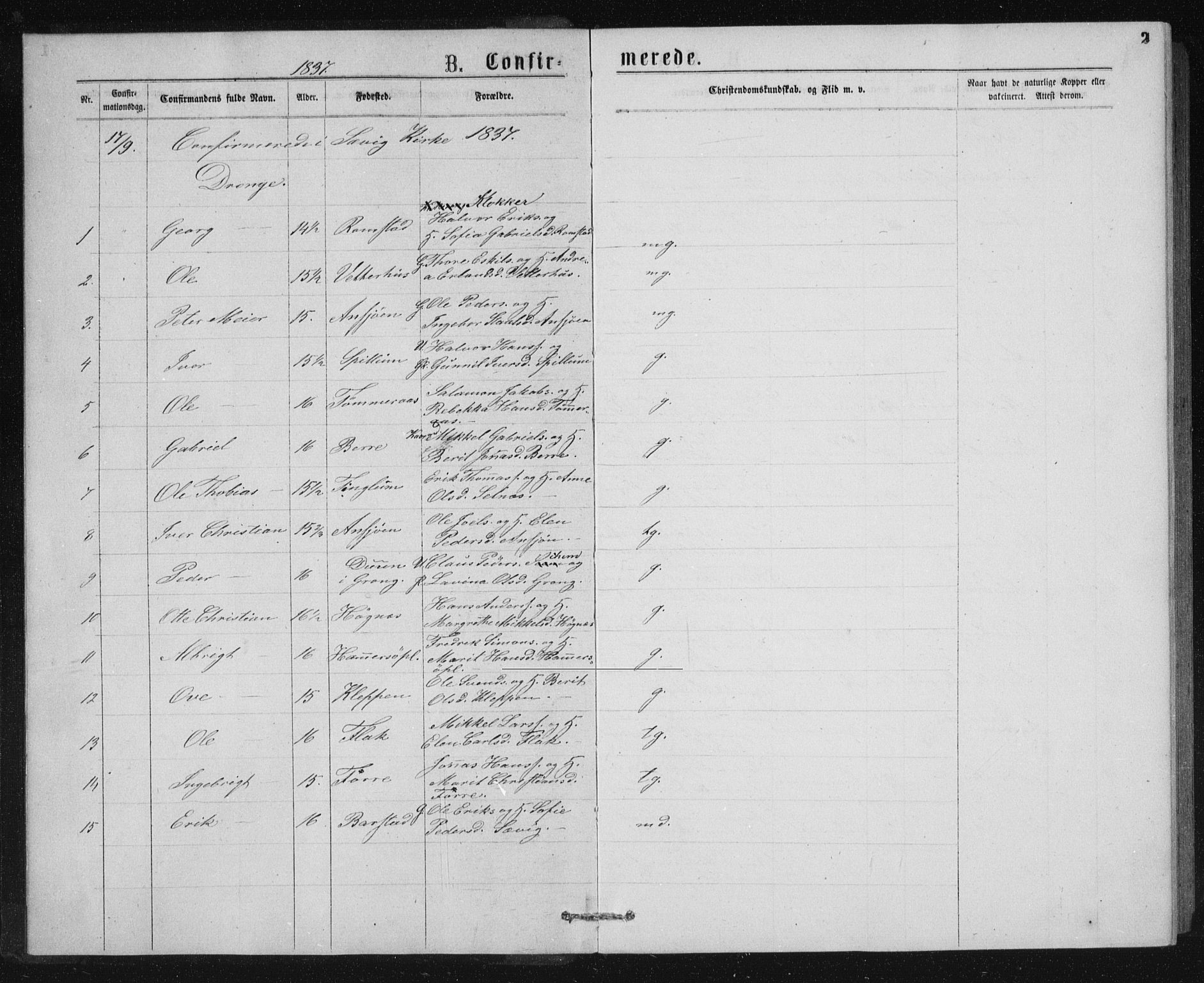 Ministerialprotokoller, klokkerbøker og fødselsregistre - Nord-Trøndelag, AV/SAT-A-1458/768/L0567: Parish register (official) no. 768A02, 1837-1865, p. 2