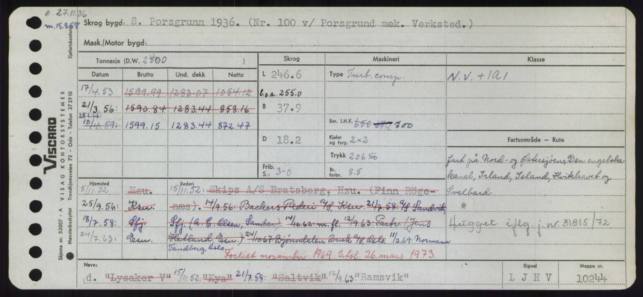 Sjøfartsdirektoratet med forløpere, Skipsmålingen, RA/S-1627/H/Hd/L0030: Fartøy, Q-Riv, p. 149