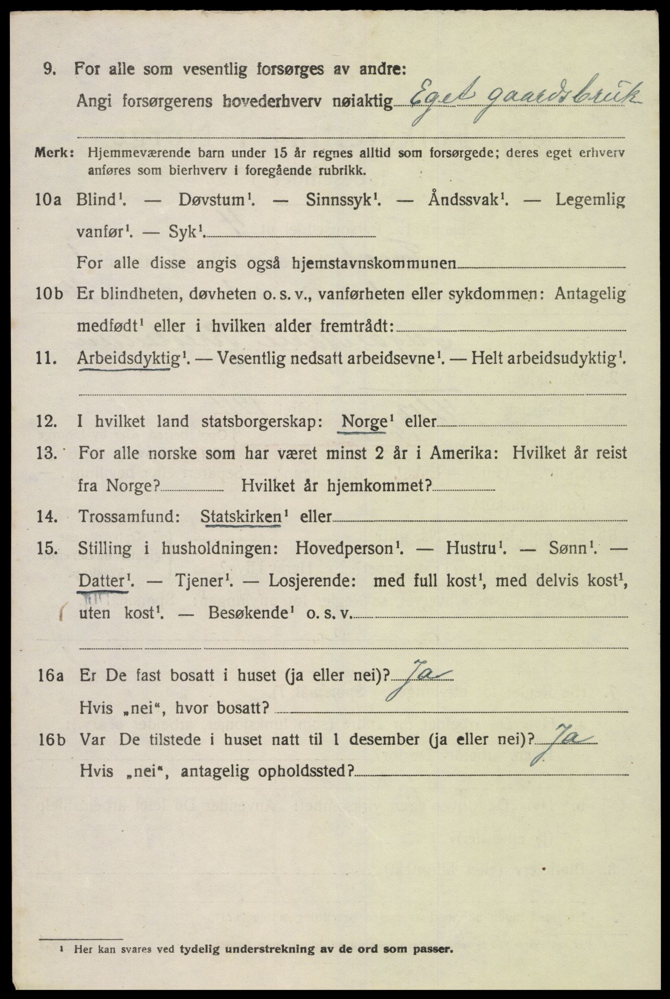 SAK, 1920 census for Tveit, 1920, p. 755