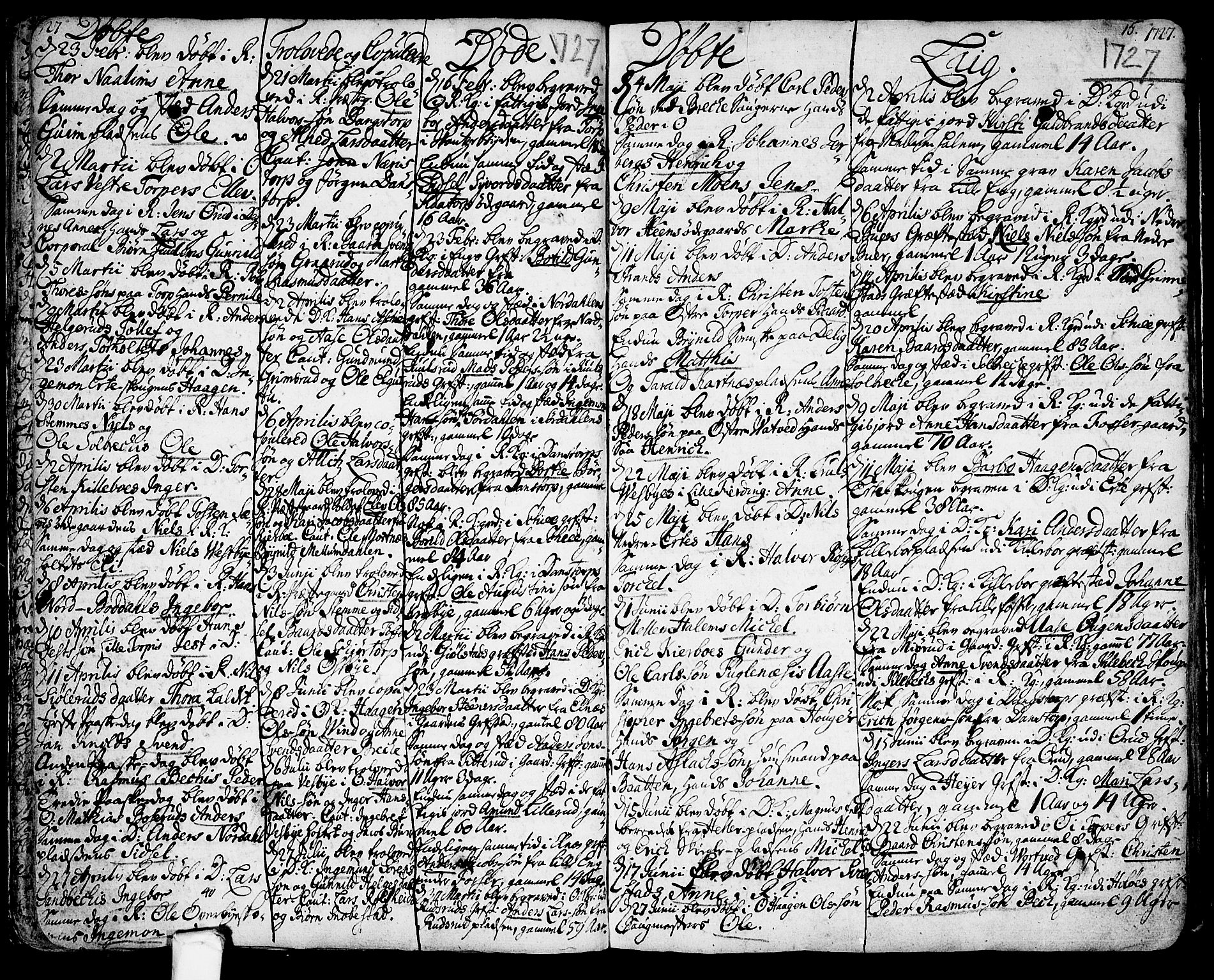 Rakkestad prestekontor Kirkebøker, AV/SAO-A-2008/F/Fa/L0001: Parish register (official) no. I 1, 1722-1740, p. 15