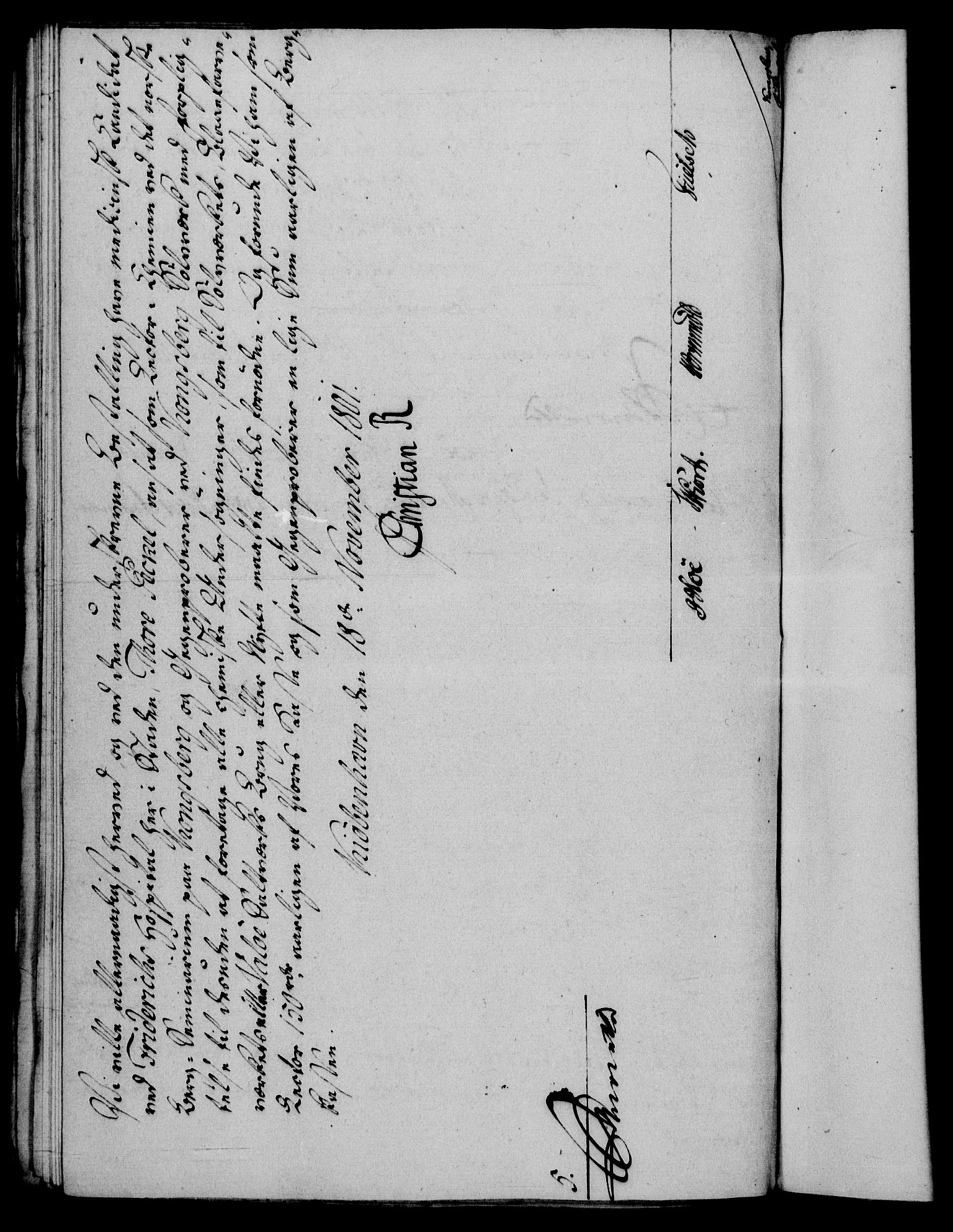 Rentekammeret, Renteskriverkontorene, AV/RA-EA-3115/M/Mf/Mfb/L0005: Relasjons- og resolusjonsprotokoll med register (merket RK 54.11), 1801-1802