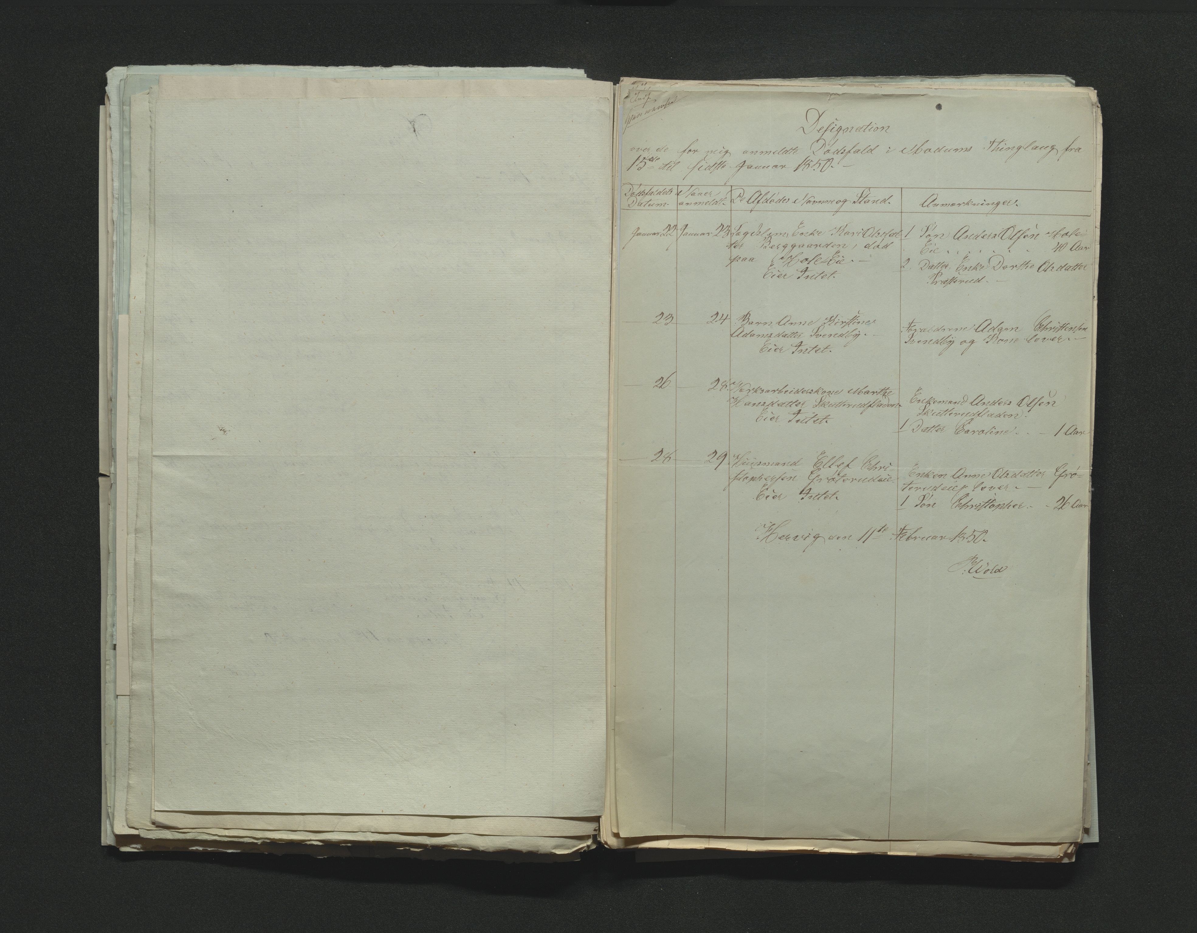 Eiker, Modum og Sigdal sorenskriveri, AV/SAKO-A-123/H/Ha/Hab/L0008: Dødsfallsmeldinger, 1850-1853