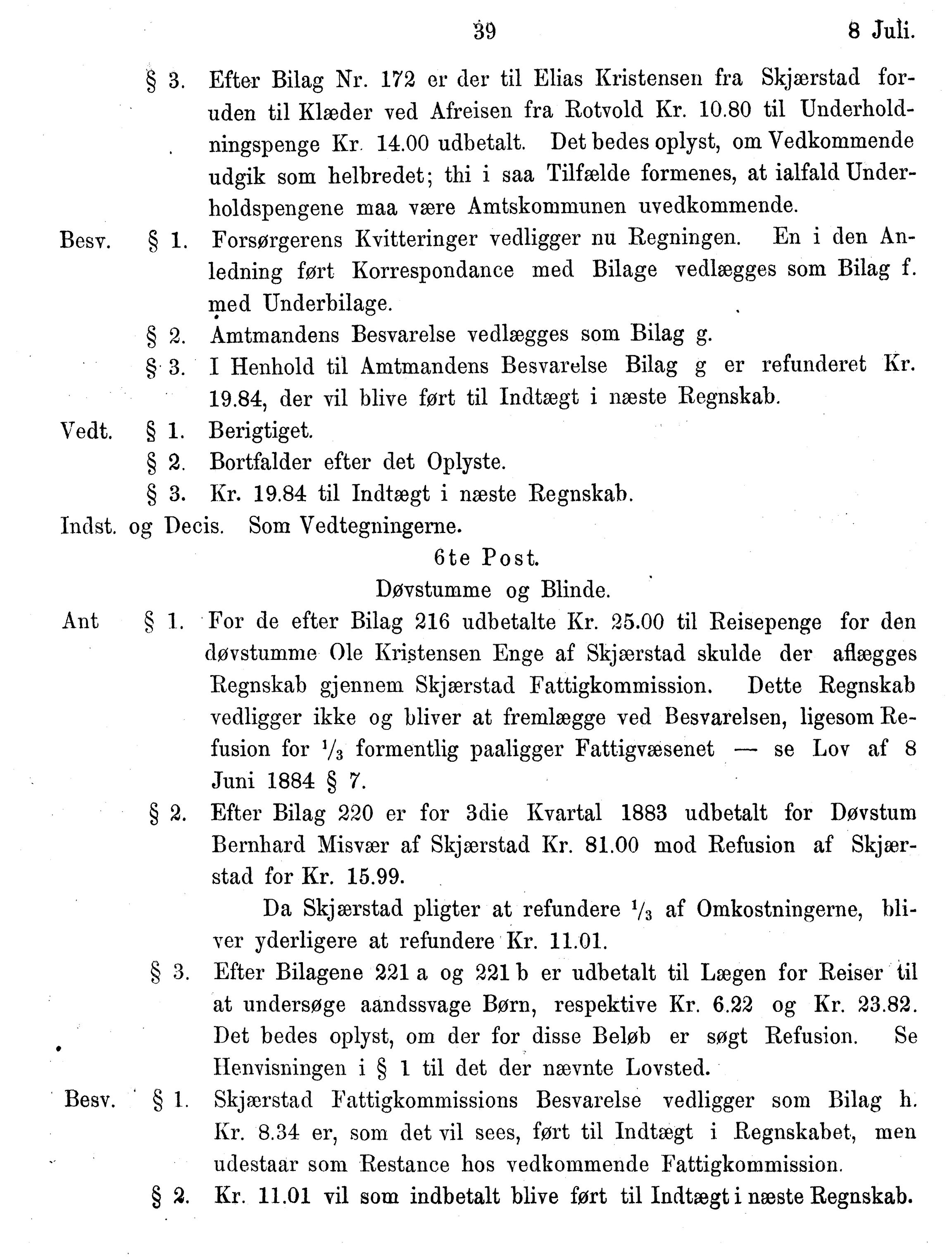 Nordland Fylkeskommune. Fylkestinget, AIN/NFK-17/176/A/Ac/L0014: Fylkestingsforhandlinger 1881-1885, 1881-1885