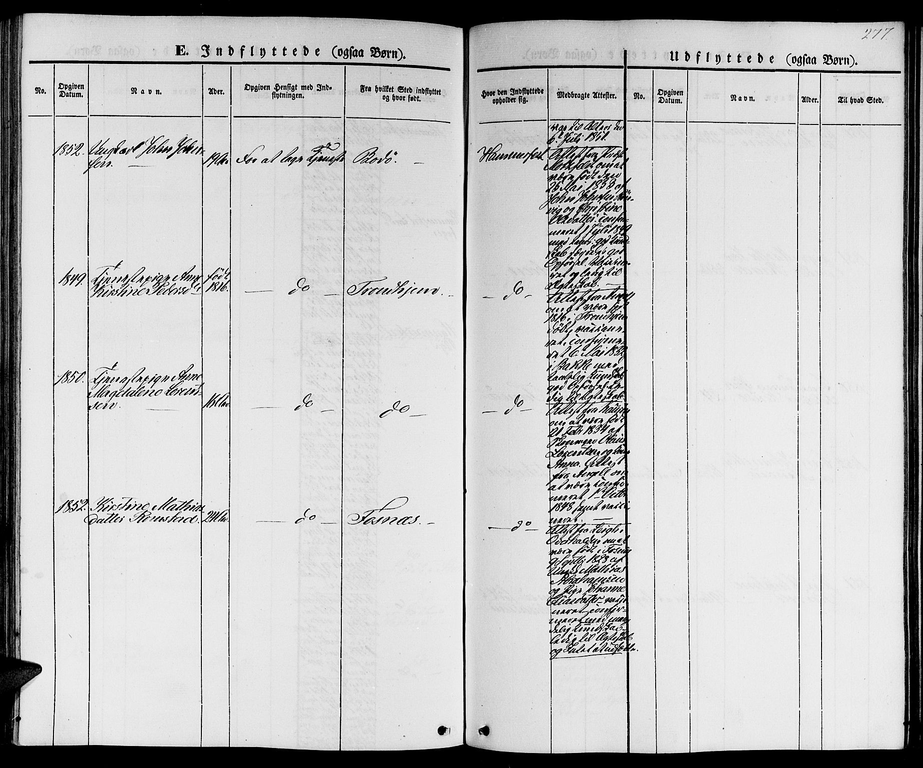Hammerfest sokneprestkontor, SATØ/S-1347/H/Hb/L0002.klokk: Parish register (copy) no. 2, 1851-1861, p. 277