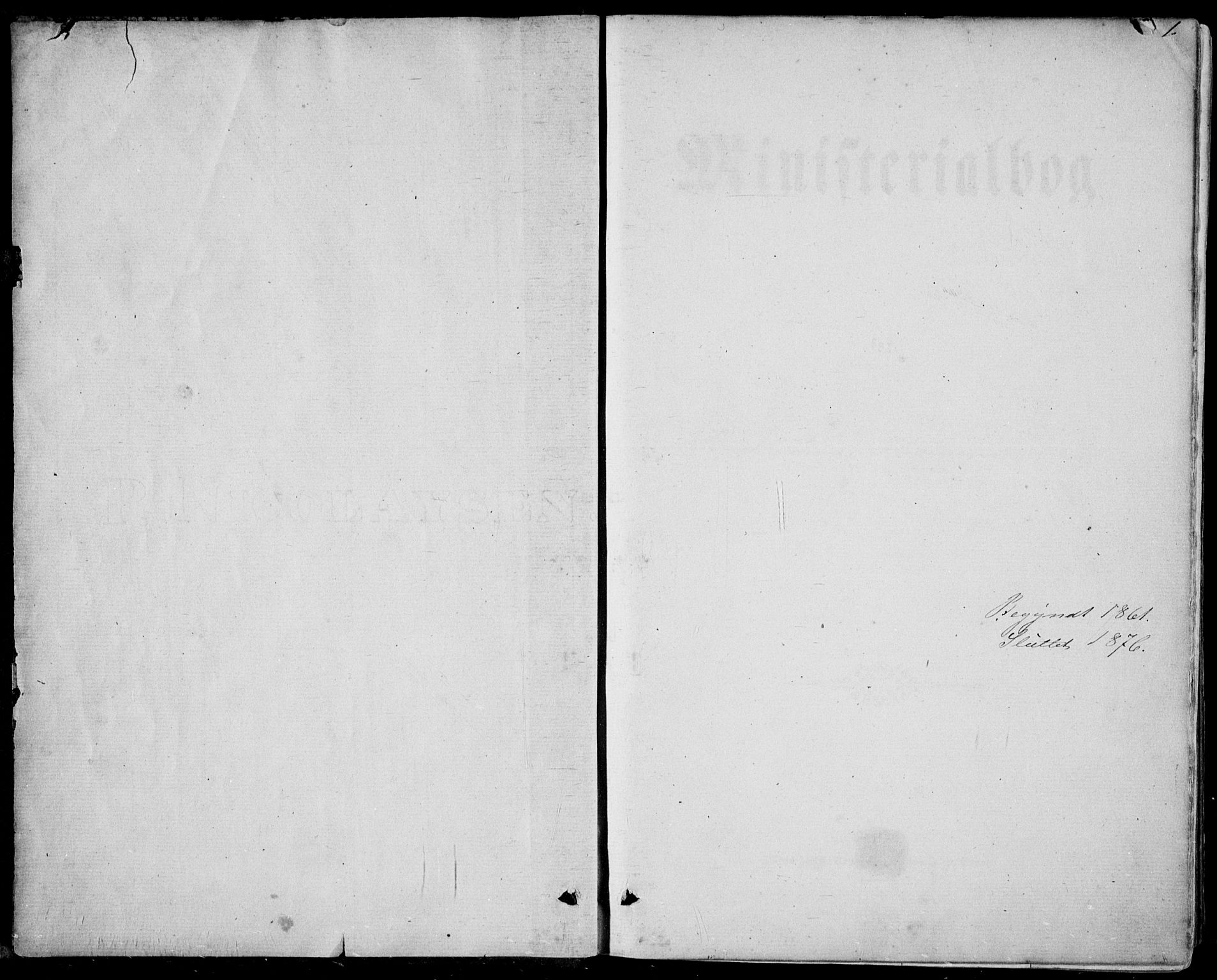 Nedstrand sokneprestkontor, SAST/A-101841/01/IV: Parish register (official) no. A 9, 1861-1876, p. 1