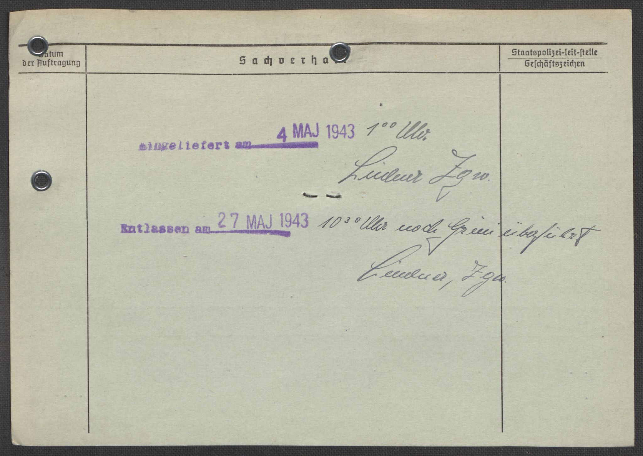 Befehlshaber der Sicherheitspolizei und des SD, AV/RA-RAFA-5969/E/Ea/Eaa/L0004: Register over norske fanger i Møllergata 19: Hal-Hæ, 1940-1945, p. 690