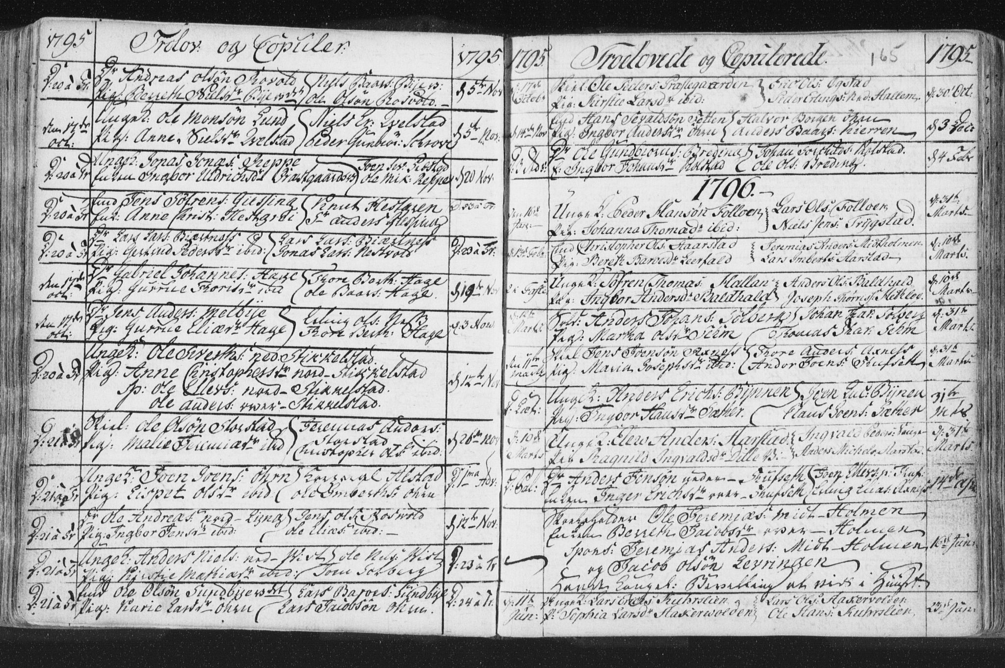 Ministerialprotokoller, klokkerbøker og fødselsregistre - Nord-Trøndelag, SAT/A-1458/723/L0232: Parish register (official) no. 723A03, 1781-1804, p. 165