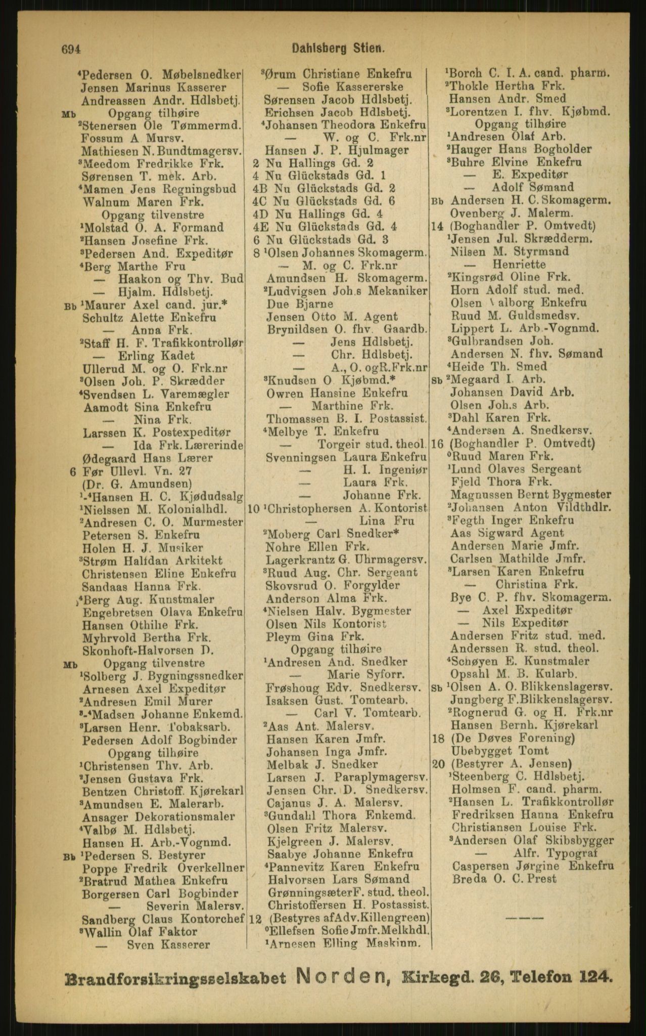 Kristiania/Oslo adressebok, PUBL/-, 1899, p. 694