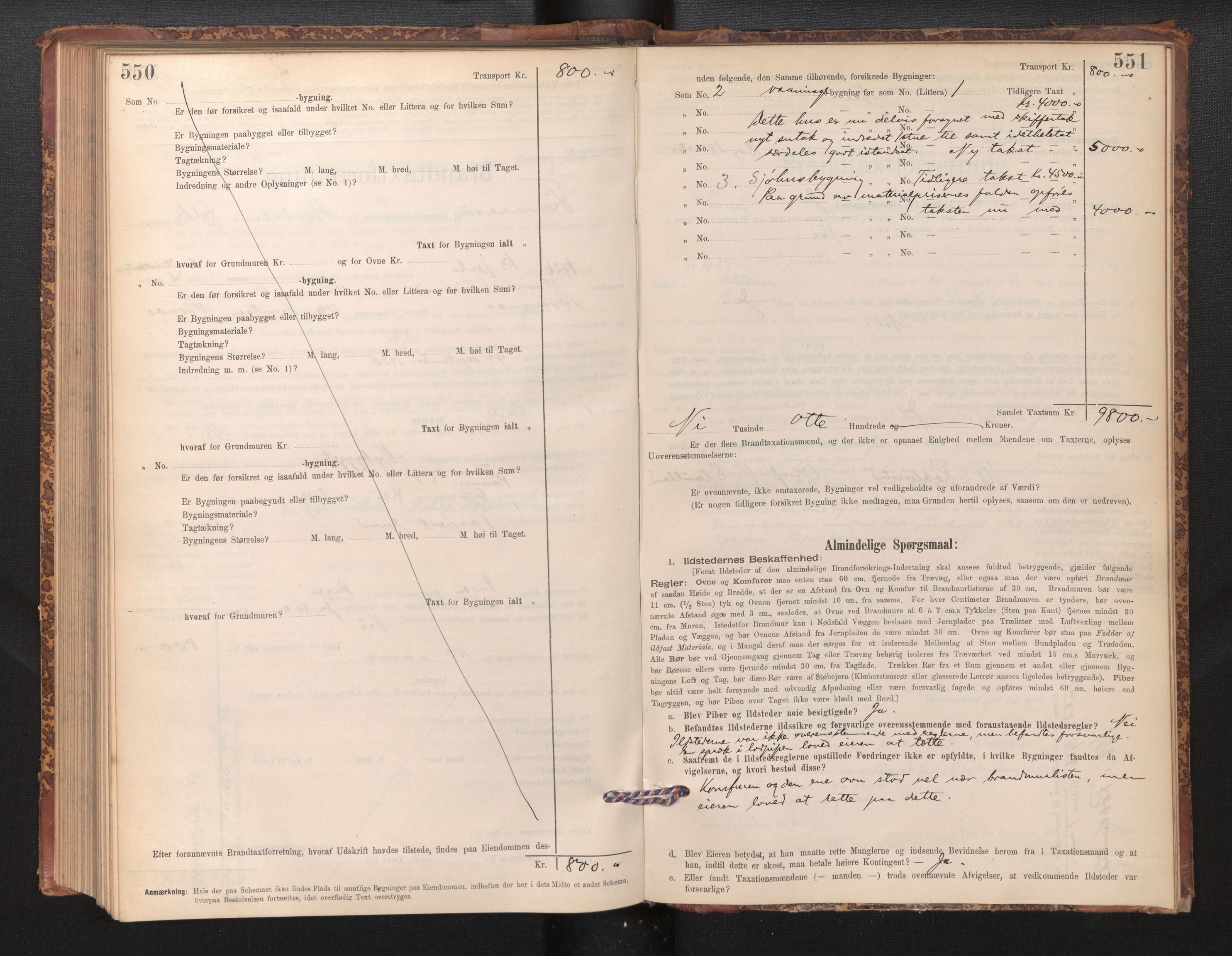 Lensmannen i Finnås, AV/SAB-A-31901/0012/L0002: Branntakstprotokoll, skjematakst, 1894-1954, p. 550-551