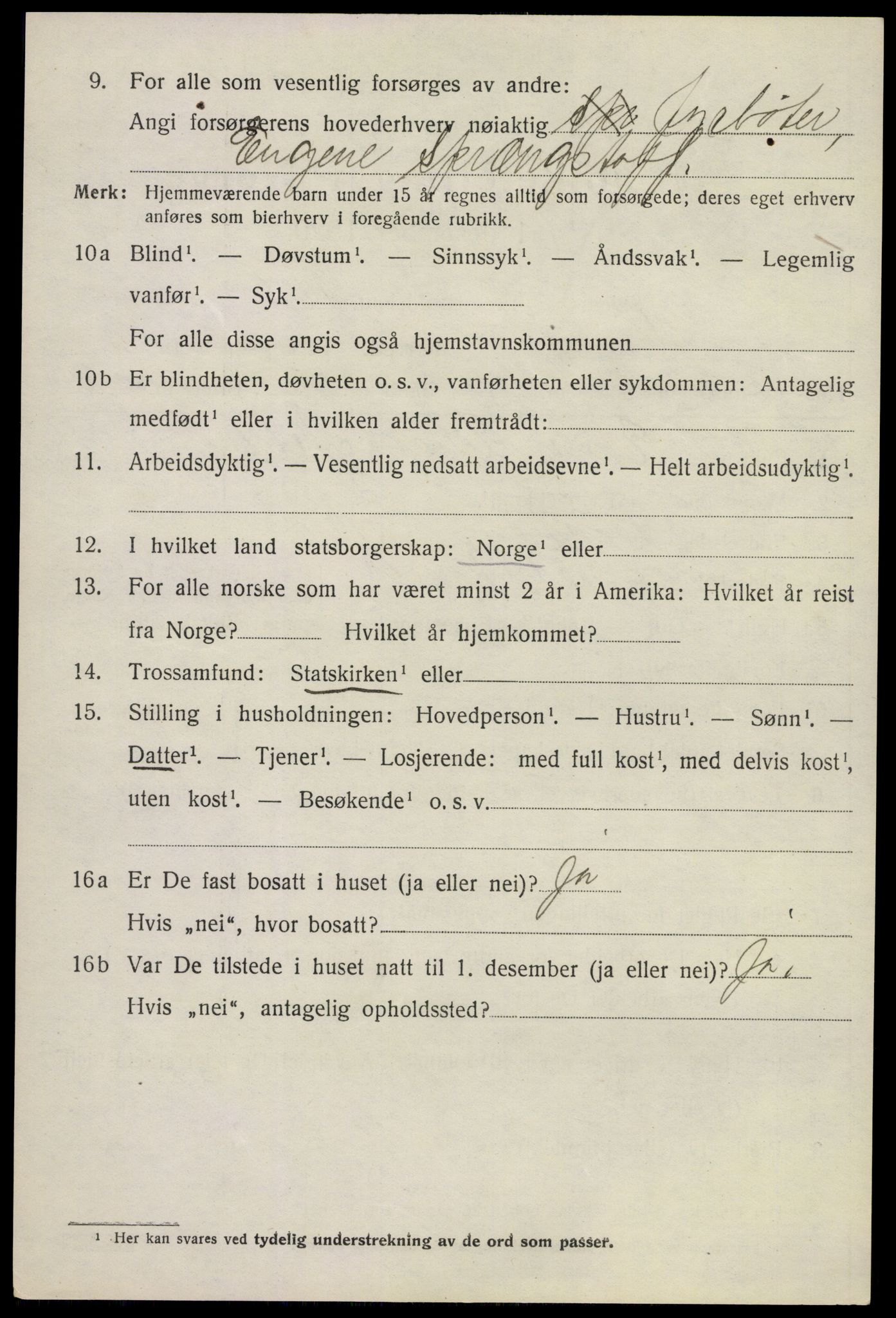 SAKO, 1920 census for Hurum, 1920, p. 3089