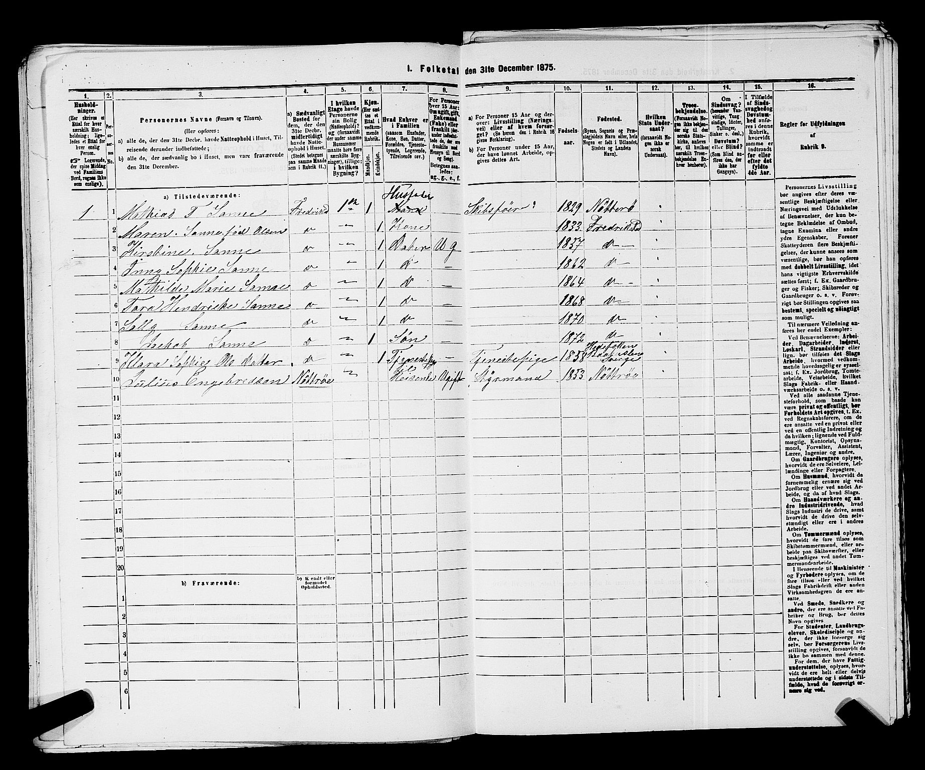 RA, 1875 census for 0103B Fredrikstad/Fredrikstad, 1875, p. 1679