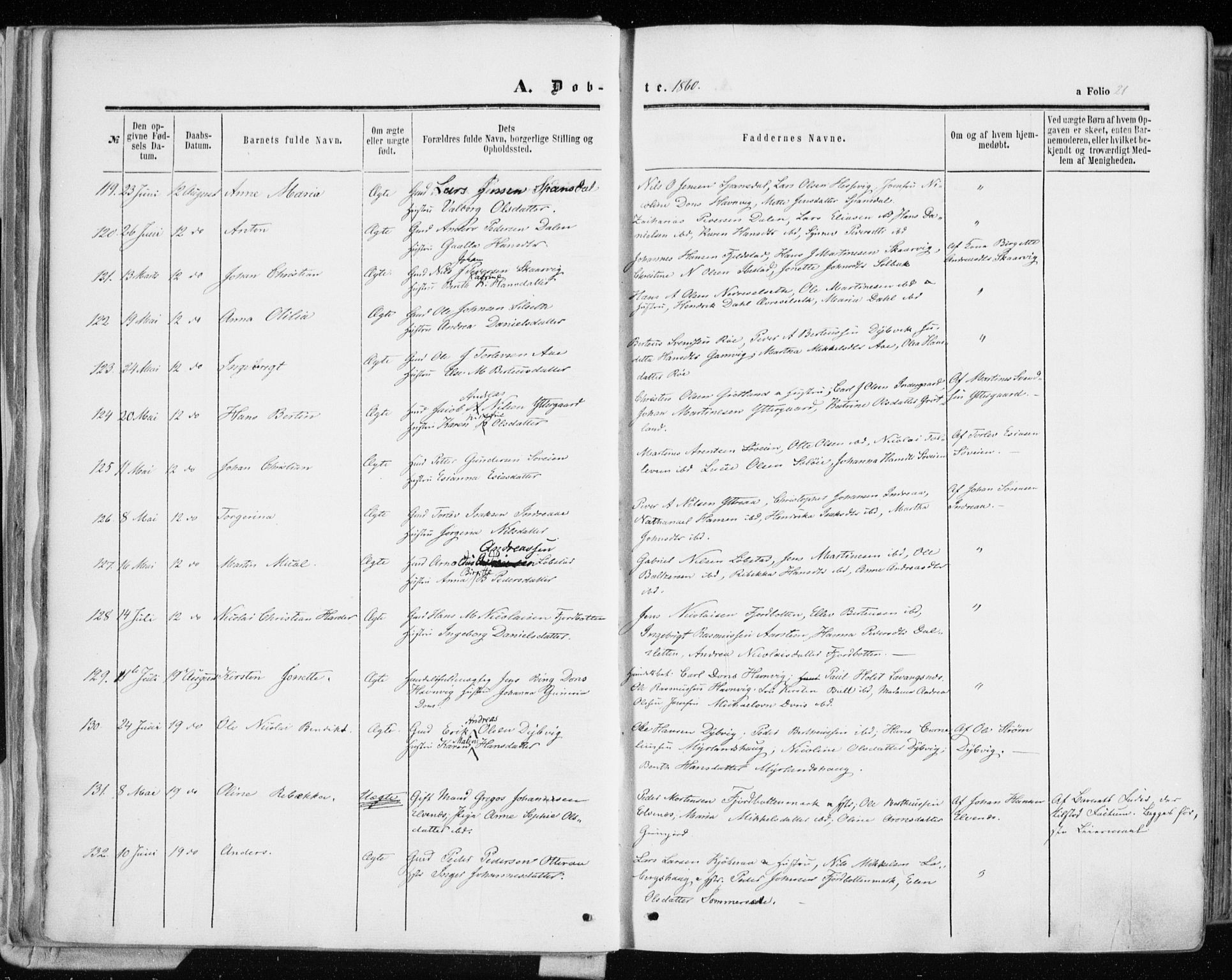 Ibestad sokneprestembete, AV/SATØ-S-0077/H/Ha/Haa/L0009kirke: Parish register (official) no. 9, 1859-1868, p. 21