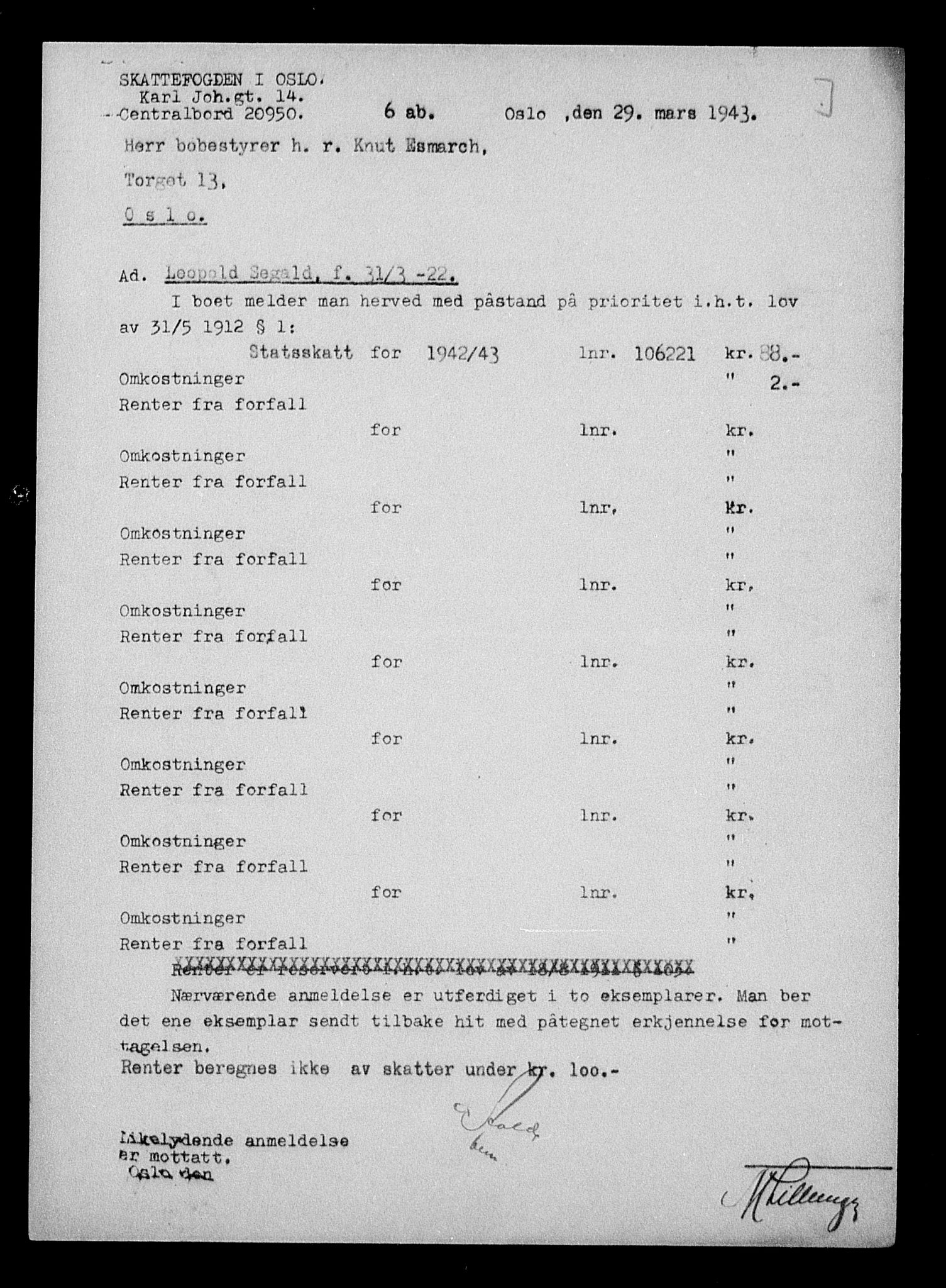 Justisdepartementet, Tilbakeføringskontoret for inndratte formuer, RA/S-1564/H/Hc/Hcc/L0979: --, 1945-1947, p. 591