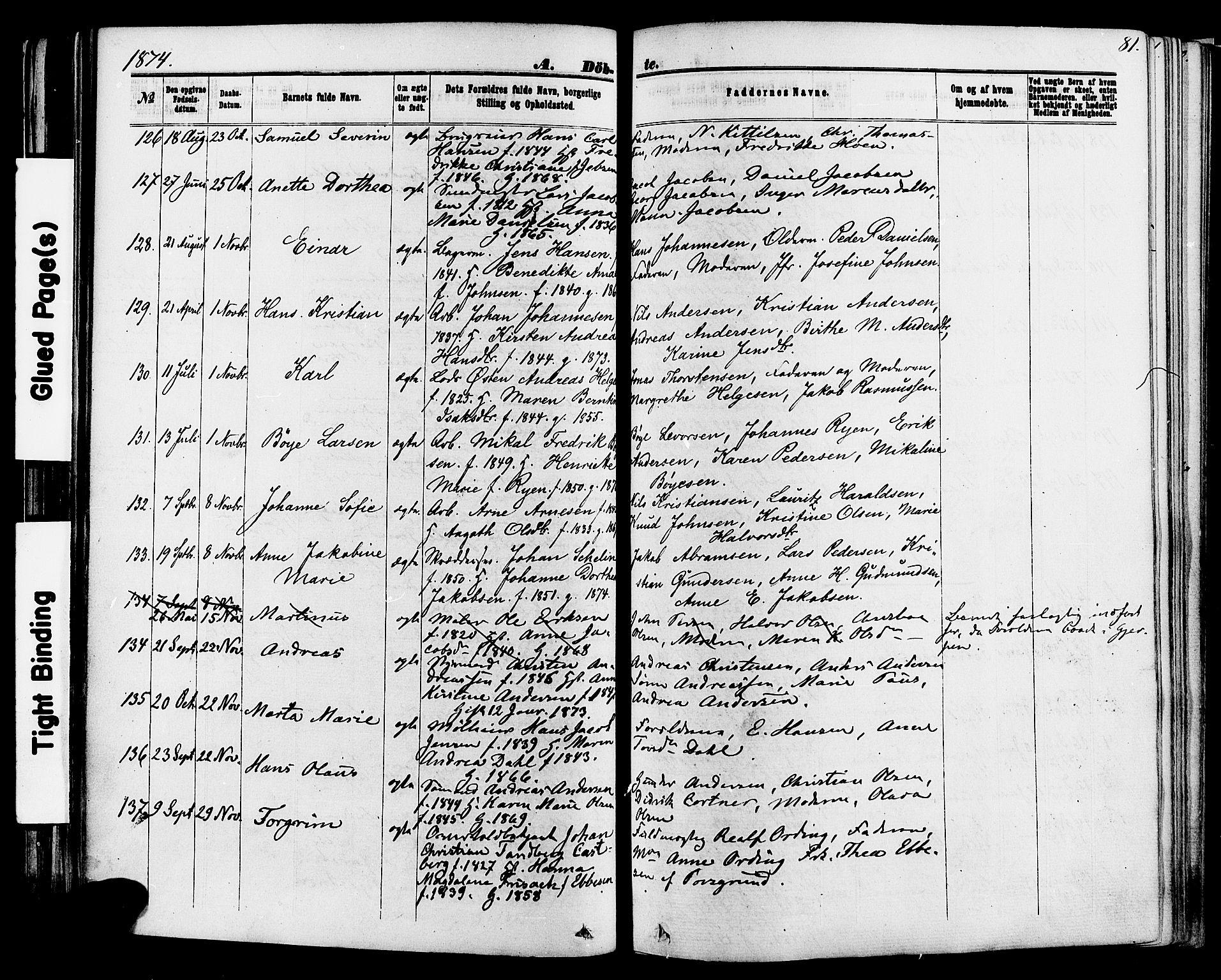 Skien kirkebøker, SAKO/A-302/F/Fa/L0008: Parish register (official) no. 8, 1866-1877, p. 81