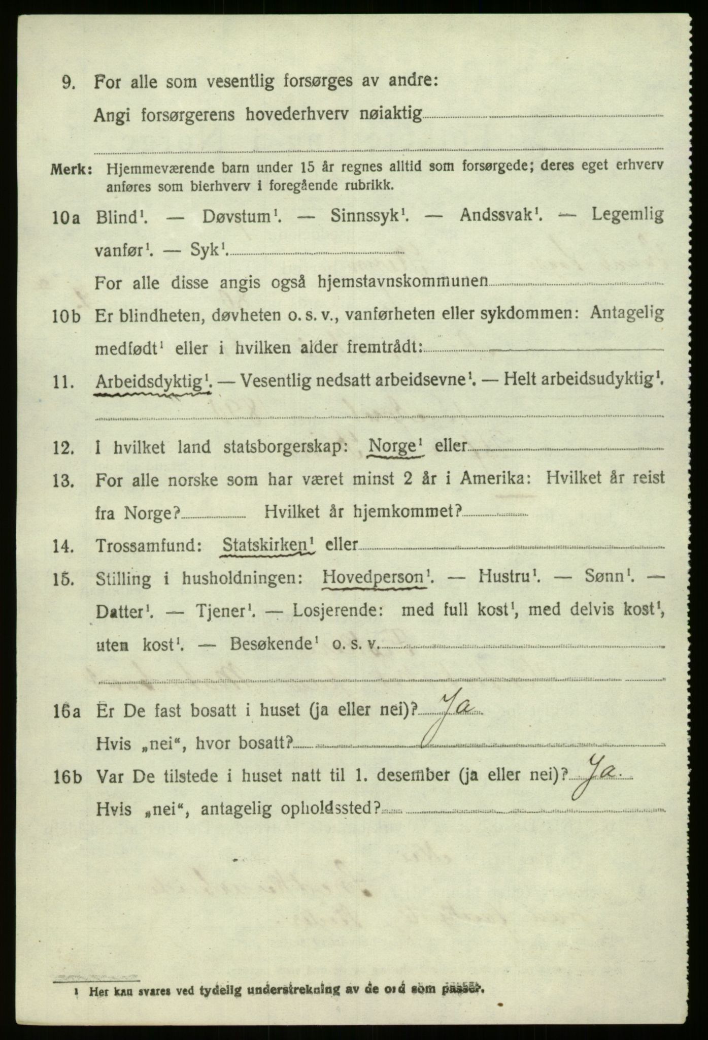 SAB, 1920 census for Kinn, 1920, p. 10722