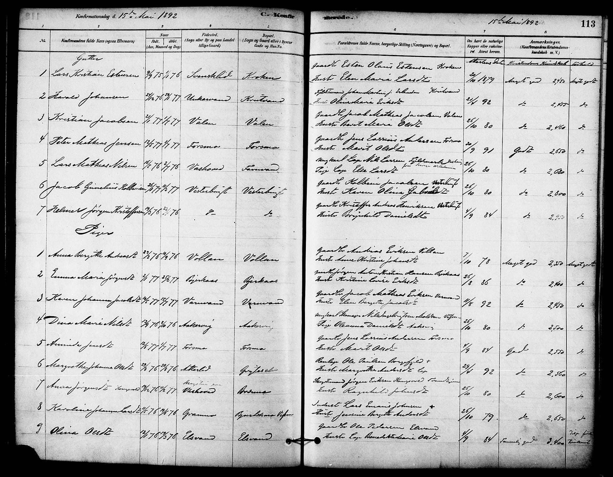 Ministerialprotokoller, klokkerbøker og fødselsregistre - Nordland, AV/SAT-A-1459/823/L0325: Parish register (official) no. 823A02, 1878-1898, p. 113