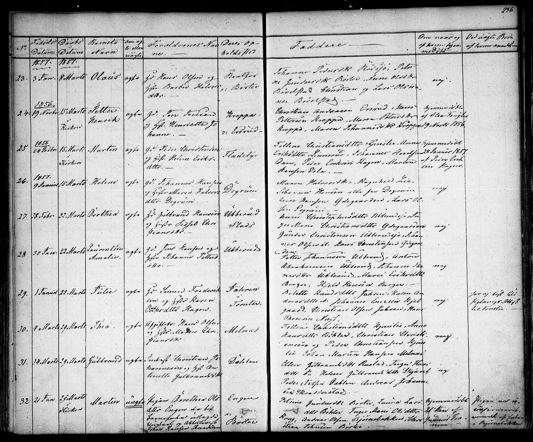 Enebakk prestekontor Kirkebøker, AV/SAO-A-10171c/F/Fa/L0009: Parish register (official) no. I 9, 1832-1861, p. 236