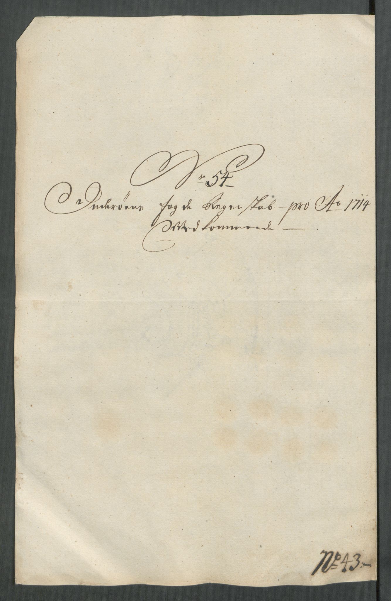 Rentekammeret inntil 1814, Reviderte regnskaper, Fogderegnskap, AV/RA-EA-4092/R63/L4322: Fogderegnskap Inderøy, 1714, p. 390