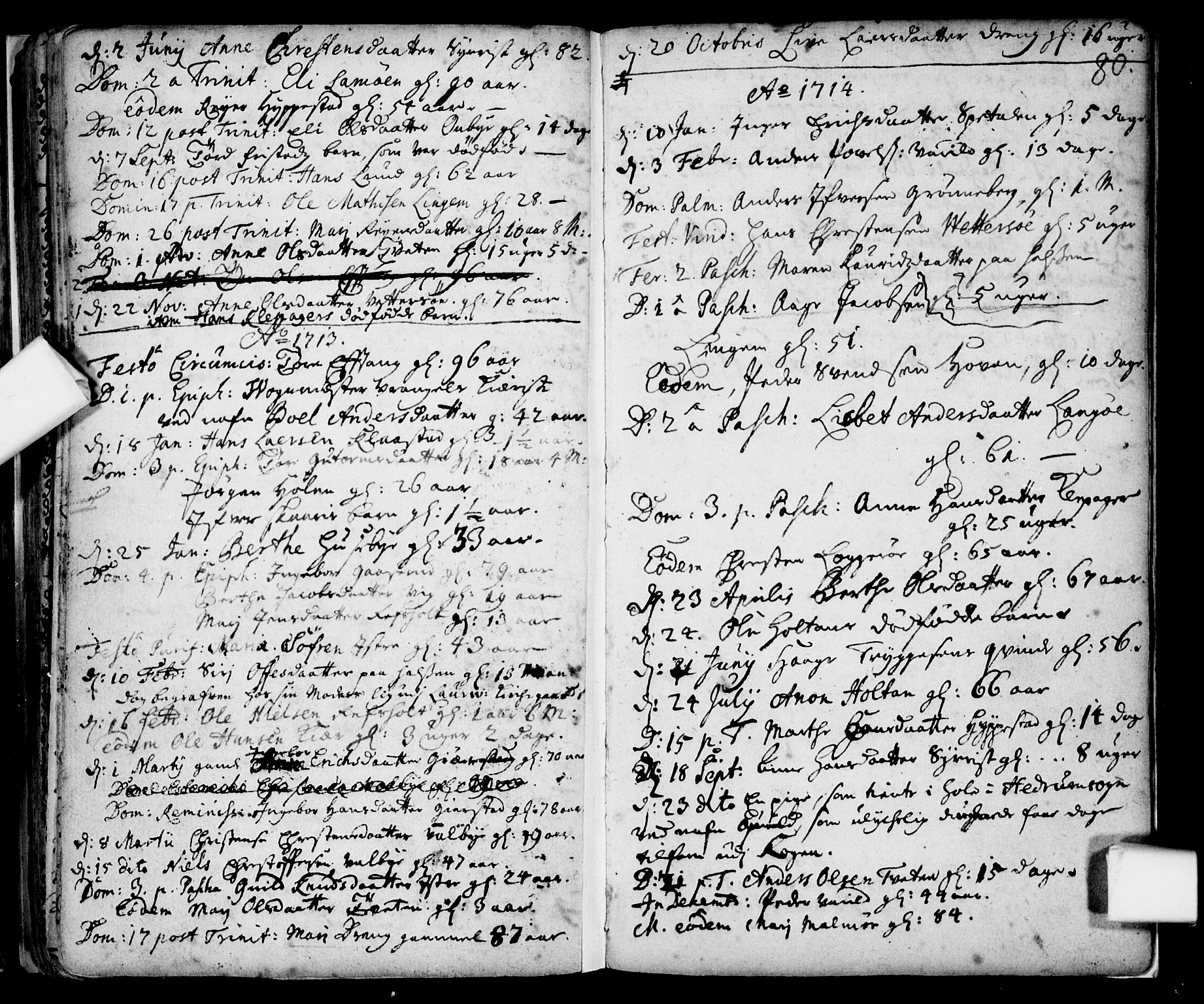 Tjølling kirkebøker, SAKO/A-60/F/Fa/L0001: Parish register (official) no. 1, 1670-1716, p. 80