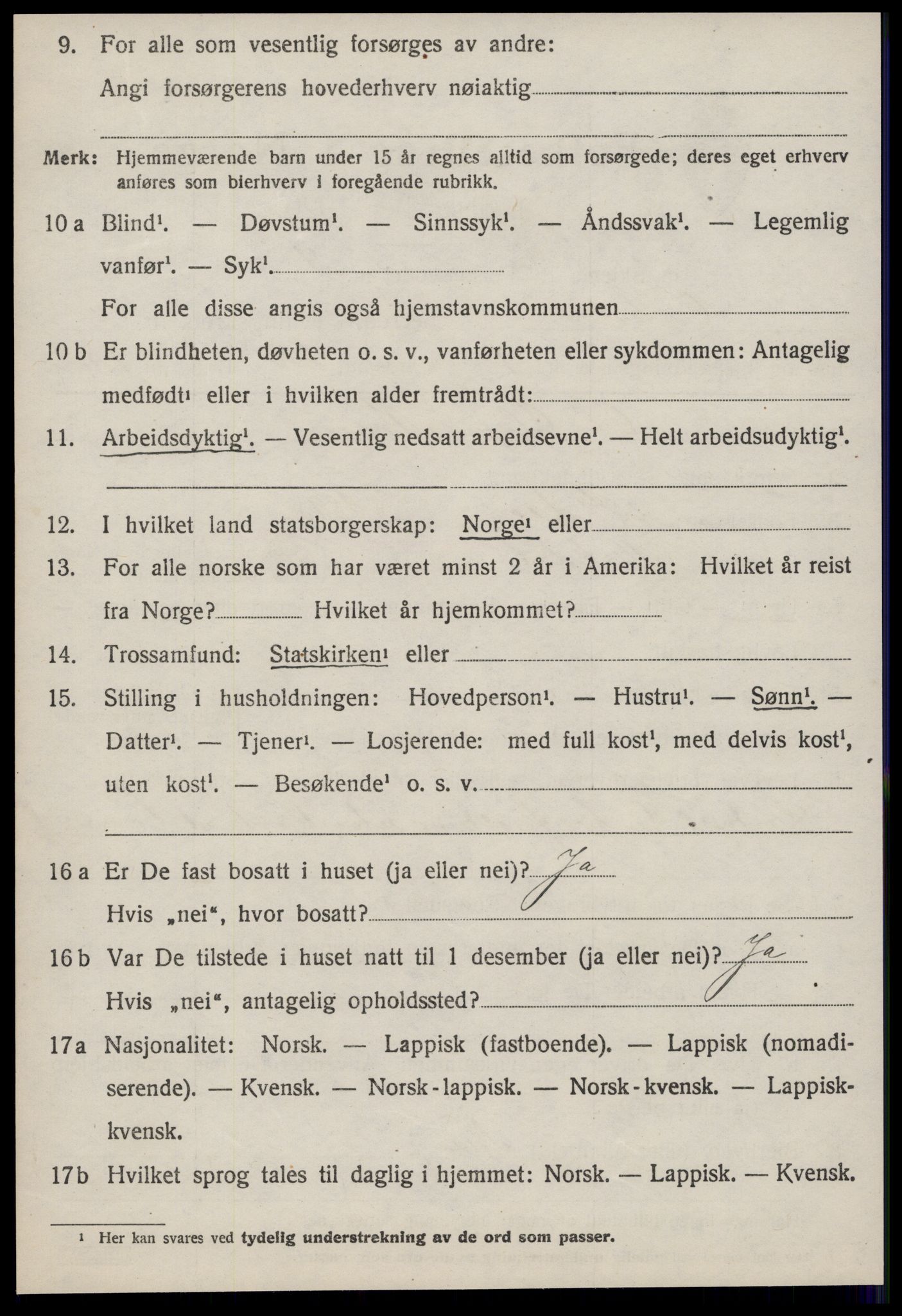 SAT, 1920 census for Orkdal, 1920, p. 5821