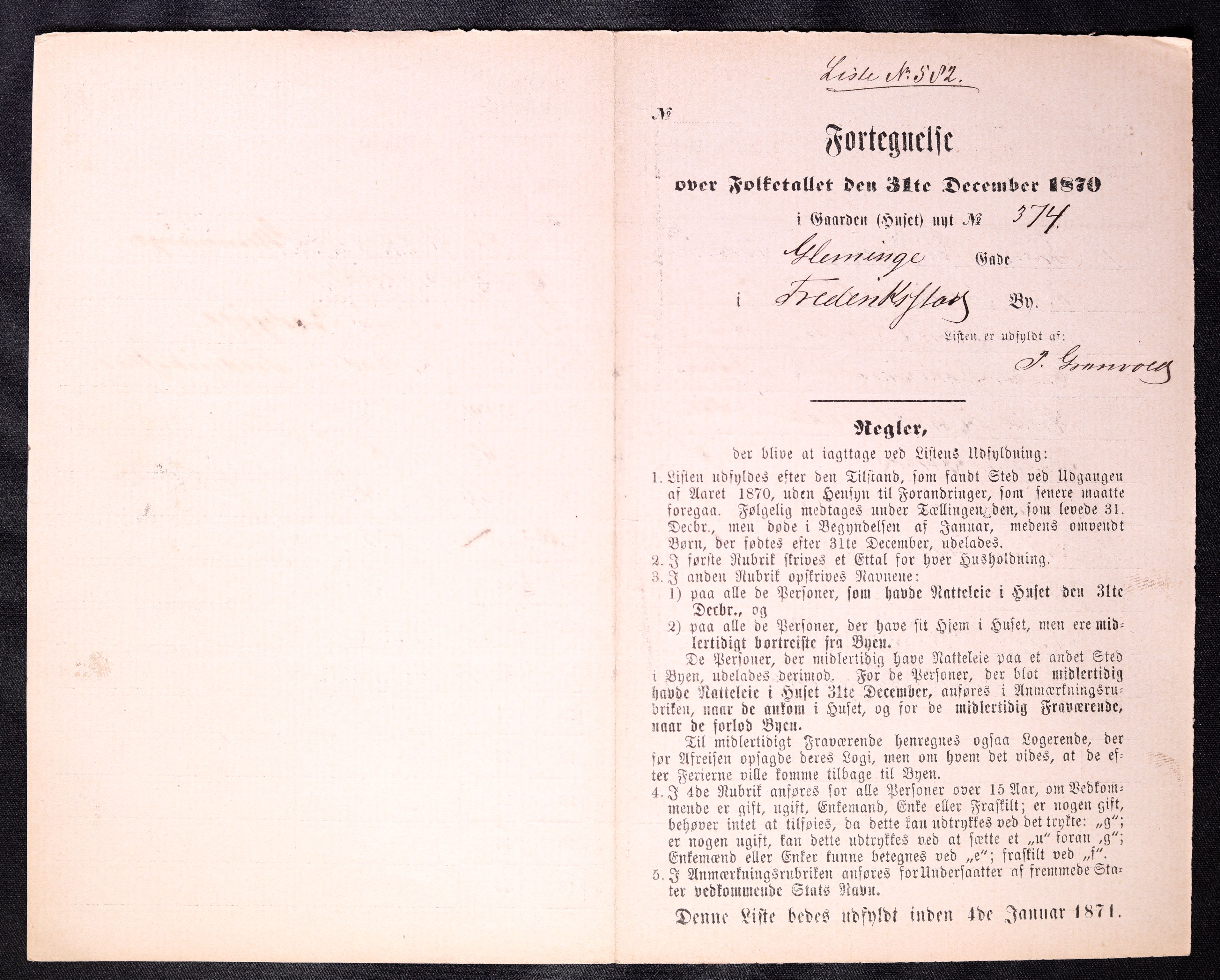 RA, 1870 census for 0103 Fredrikstad, 1870, p. 1163