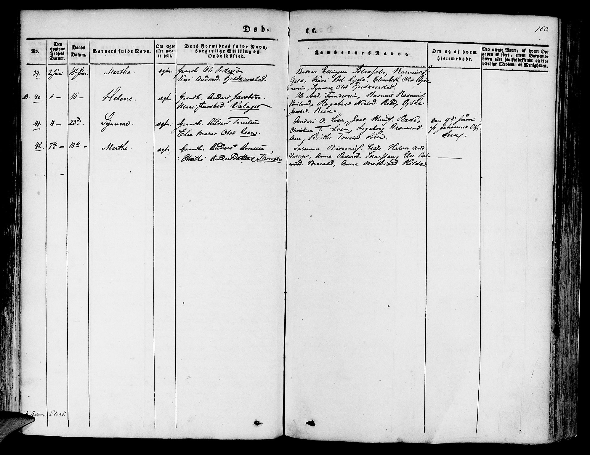 Innvik sokneprestembete, SAB/A-80501: Parish register (official) no. A 4I, 1831-1846, p. 160