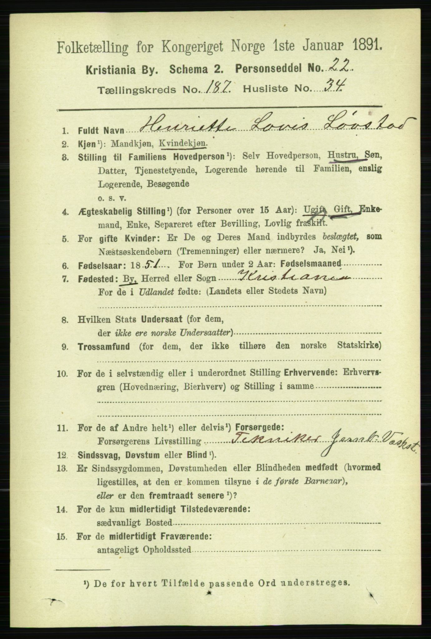RA, 1891 census for 0301 Kristiania, 1891, p. 112523