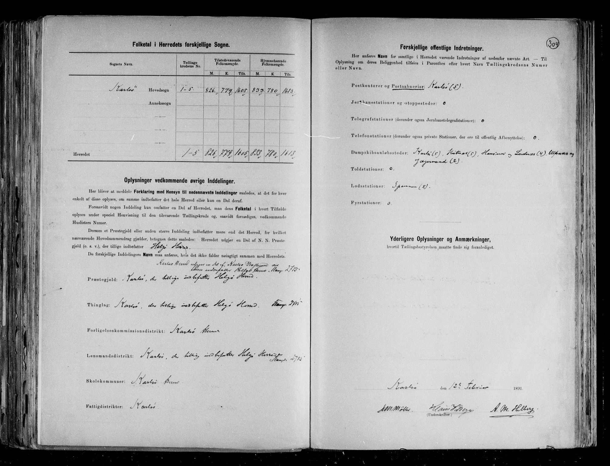 RA, 1891 census for 1936 Karlsøy, 1891, p. 3