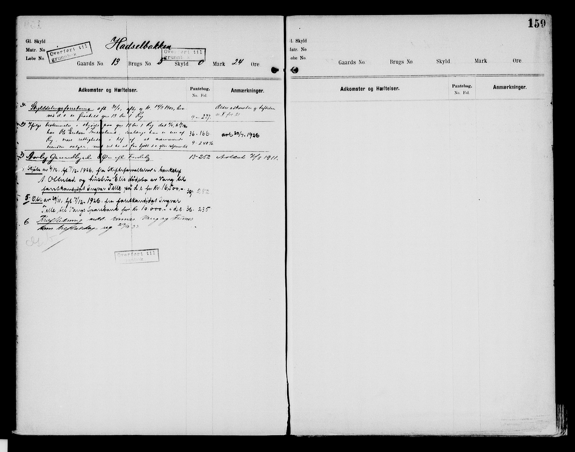 Nord-Hedmark sorenskriveri, SAH/TING-012/H/Ha/Had/Hade/L0002: Mortgage register no. 4.2, 1893-1940, p. 159