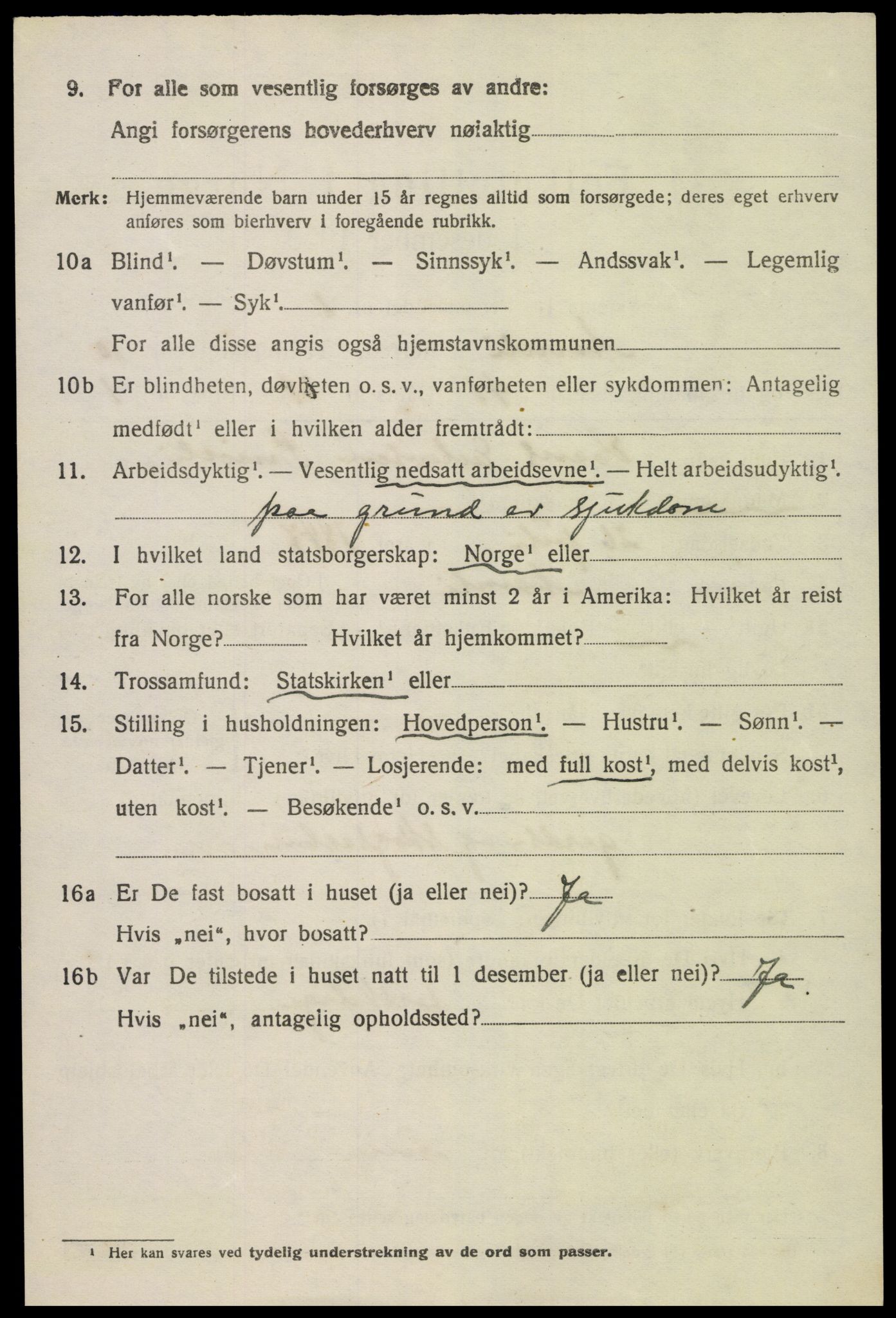 SAK, 1920 census for Åmli, 1920, p. 4194