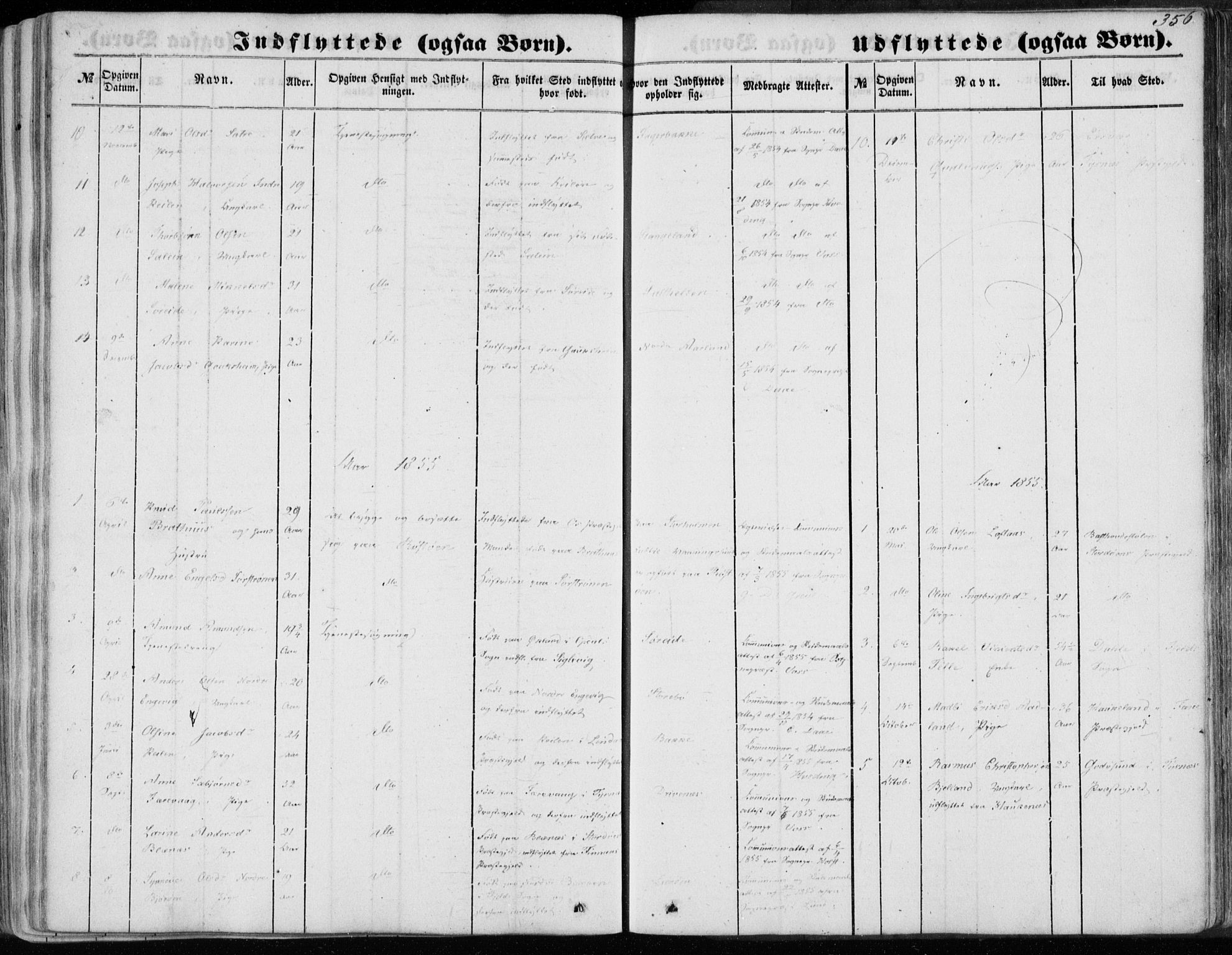 Sund sokneprestembete, SAB/A-99930: Parish register (official) no. A 14, 1850-1866, p. 356