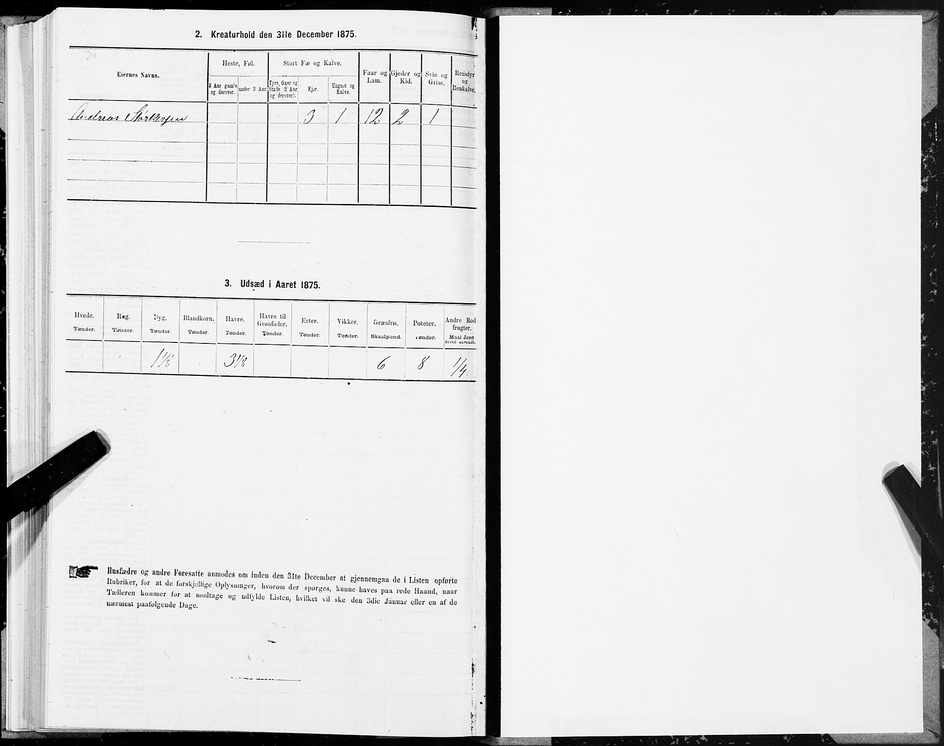 SAT, 1875 census for 1734P Stod, 1875