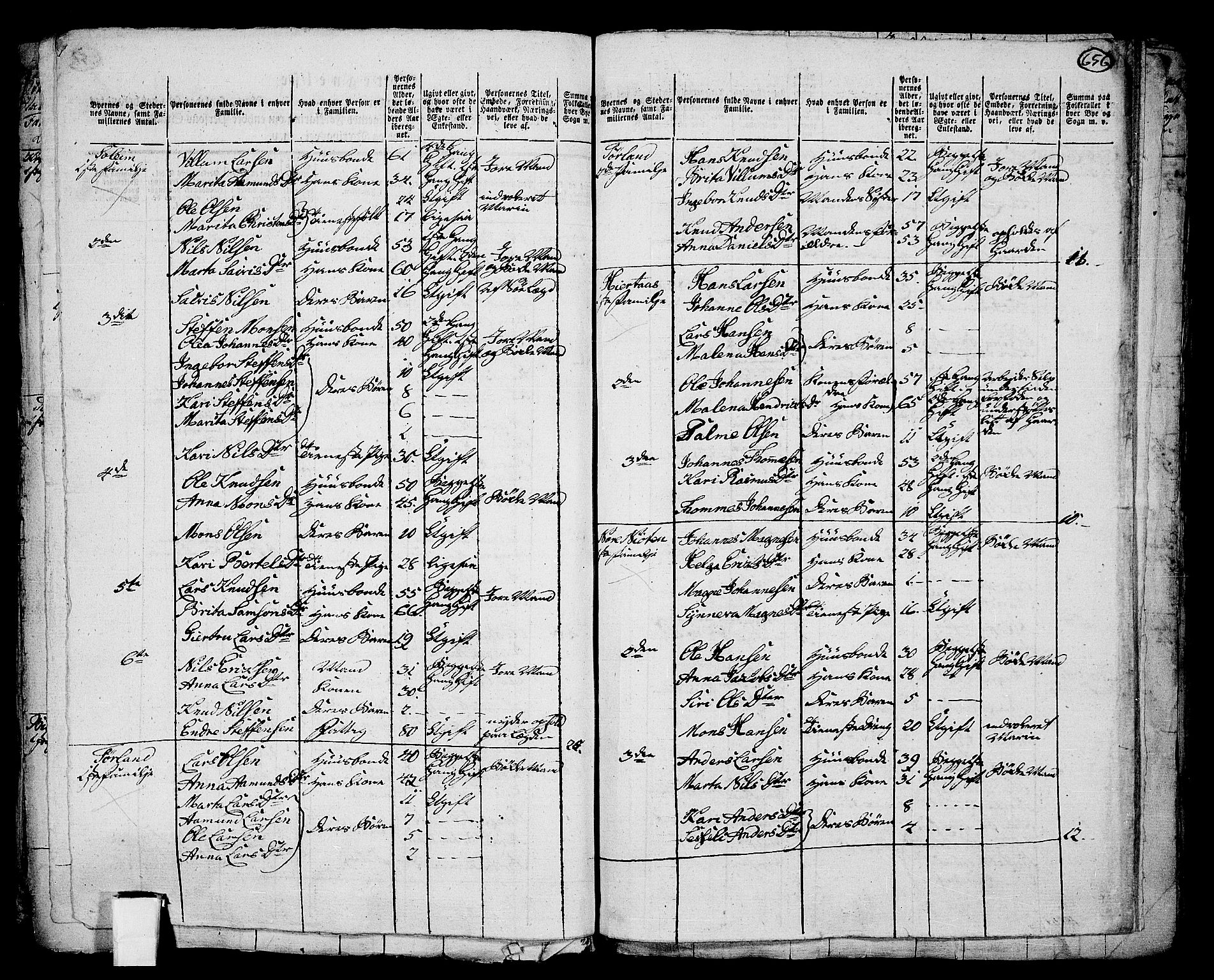 RA, 1801 census for 1263P Lindås, 1801, p. 655b-656a