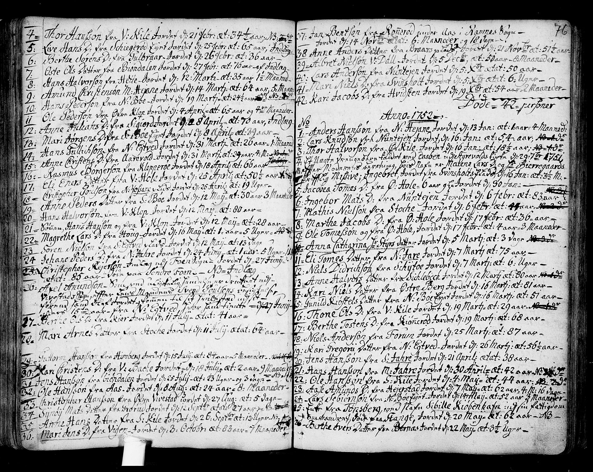 Ramnes kirkebøker, SAKO/A-314/F/Fa/L0001: Parish register (official) no. I 1, 1732-1774, p. 76