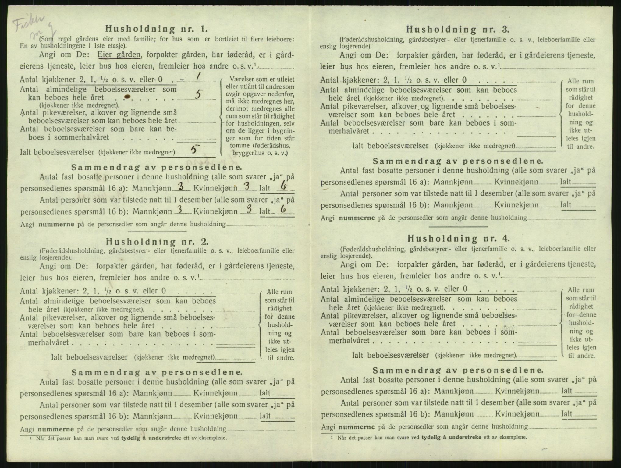 SAT, 1920 census for Dverberg, 1920, p. 69