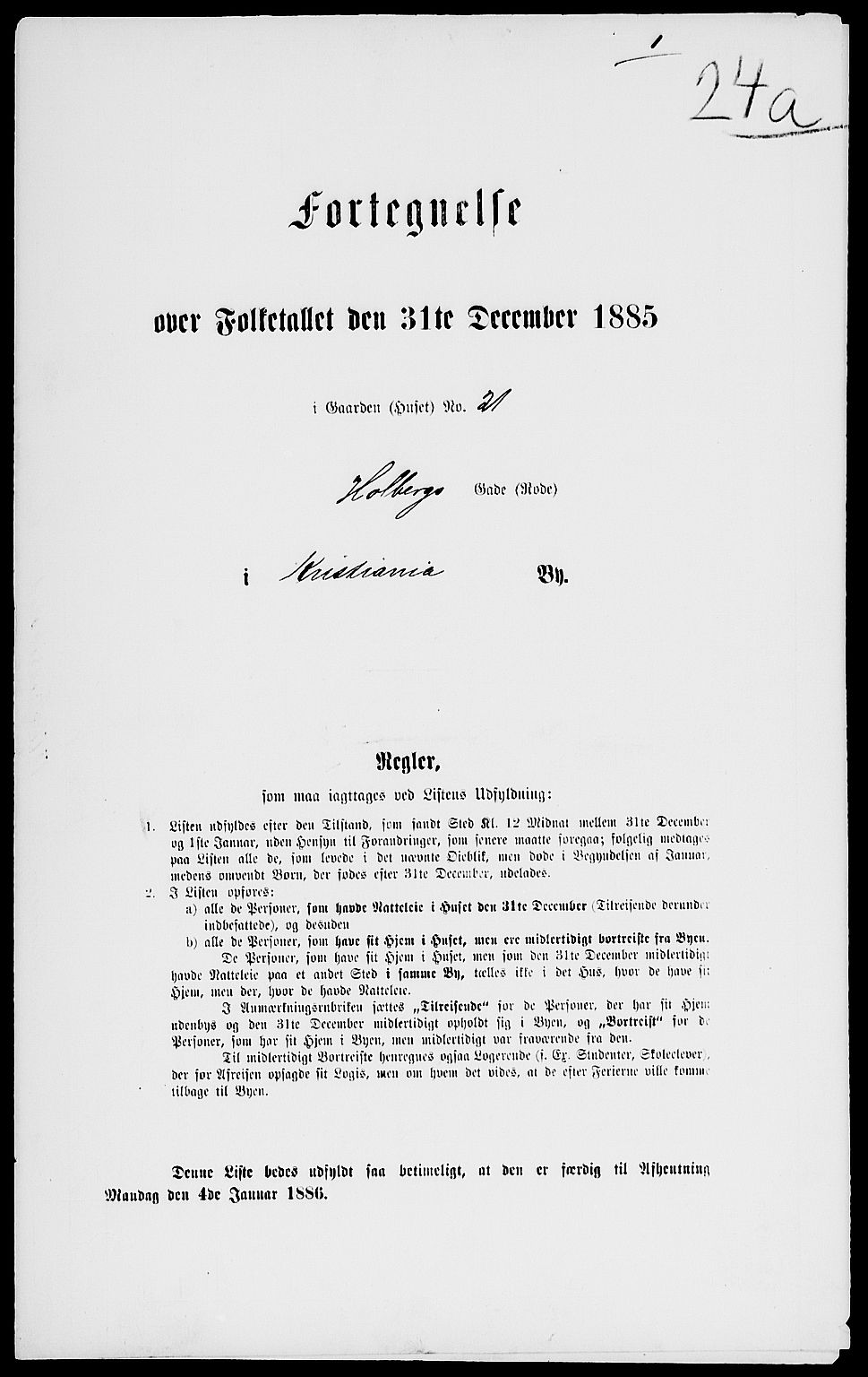 RA, 1885 census for 0301 Kristiania, 1885, p. 629
