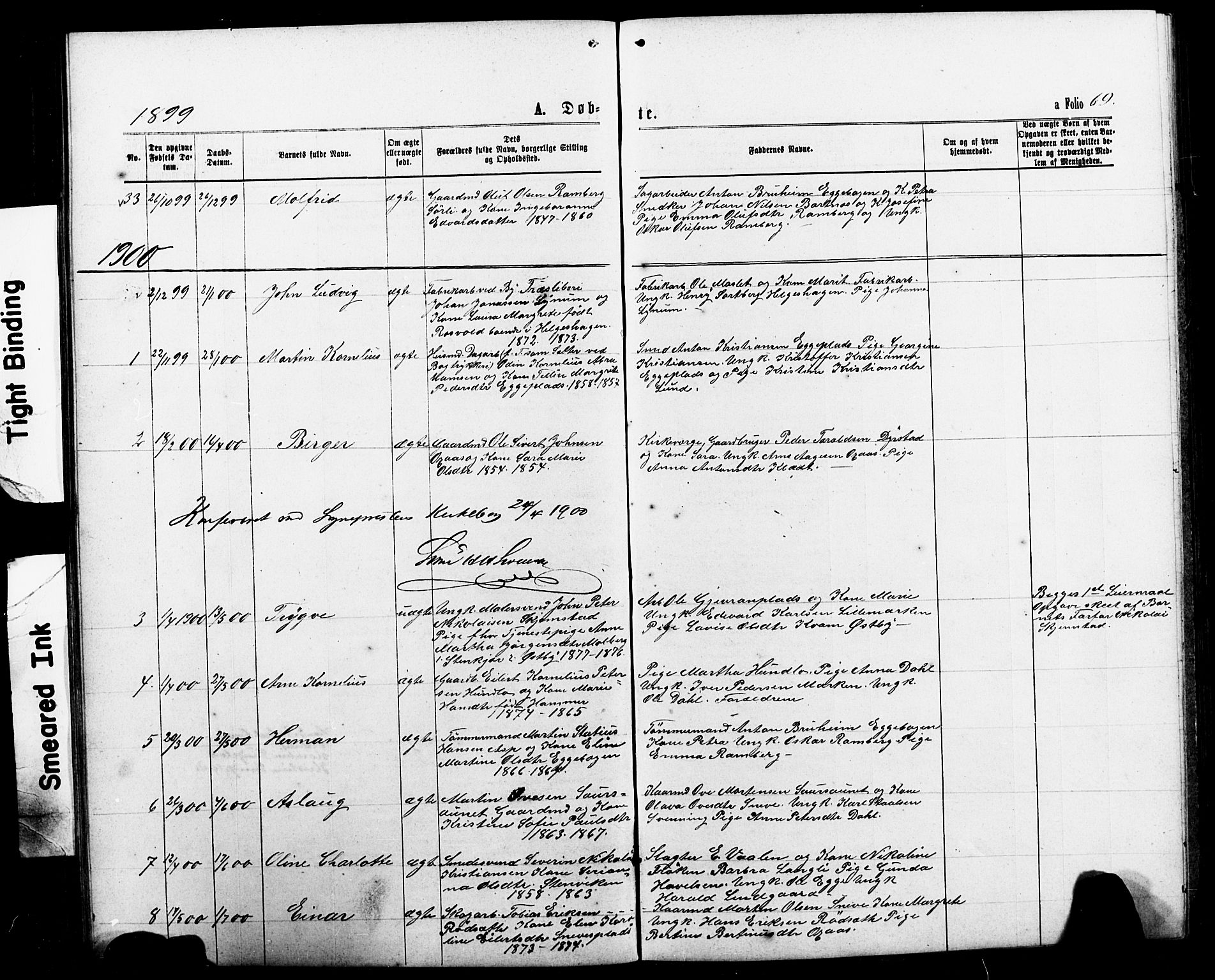 Ministerialprotokoller, klokkerbøker og fødselsregistre - Nord-Trøndelag, SAT/A-1458/740/L0380: Parish register (copy) no. 740C01, 1868-1902, p. 69