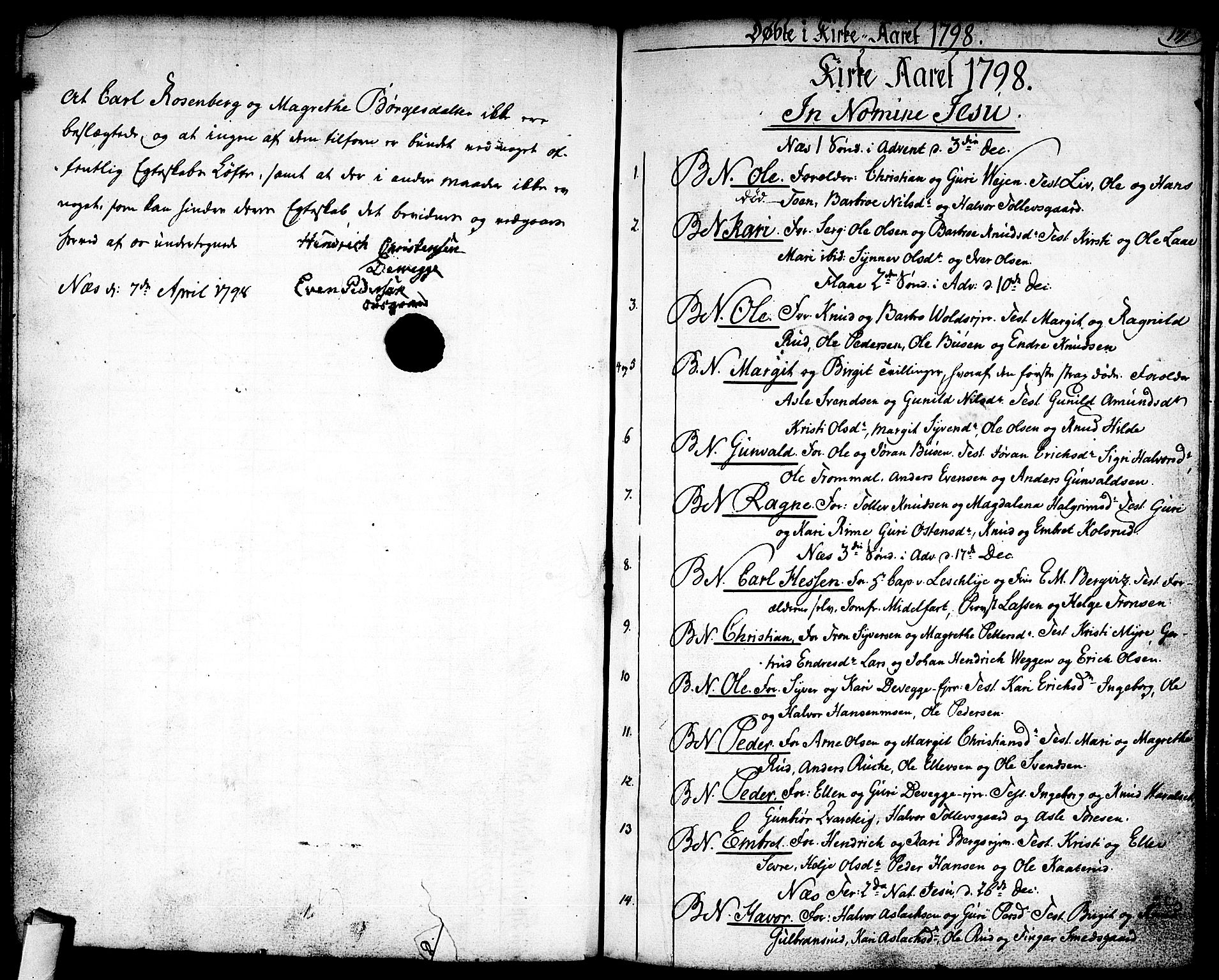 Nes kirkebøker, SAKO/A-236/F/Fa/L0005: Parish register (official) no. 5, 1787-1807, p. 170-171