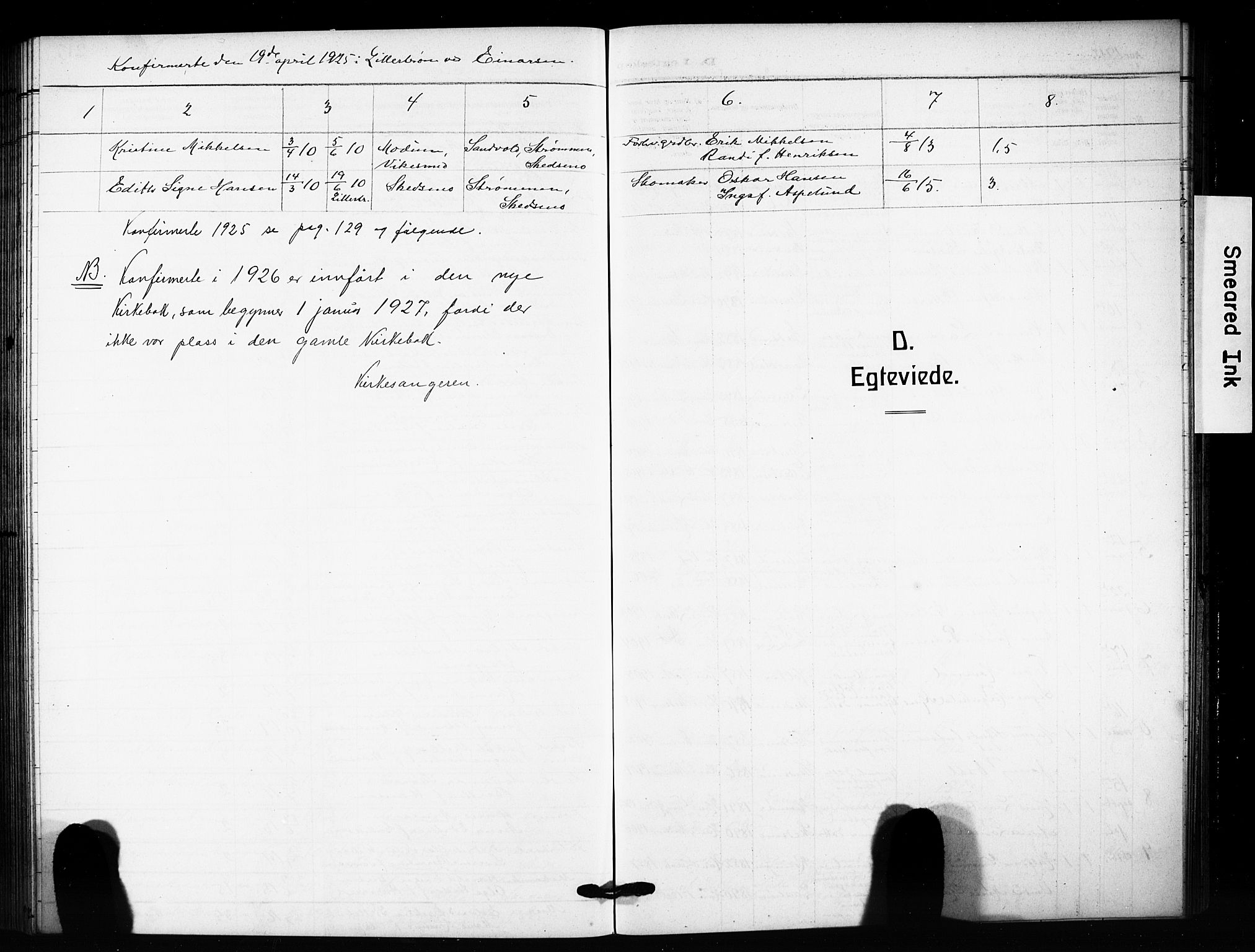 Skedsmo prestekontor Kirkebøker, SAO/A-10033a/G/Ga/L0006: Parish register (copy) no. I 6, 1912-1926