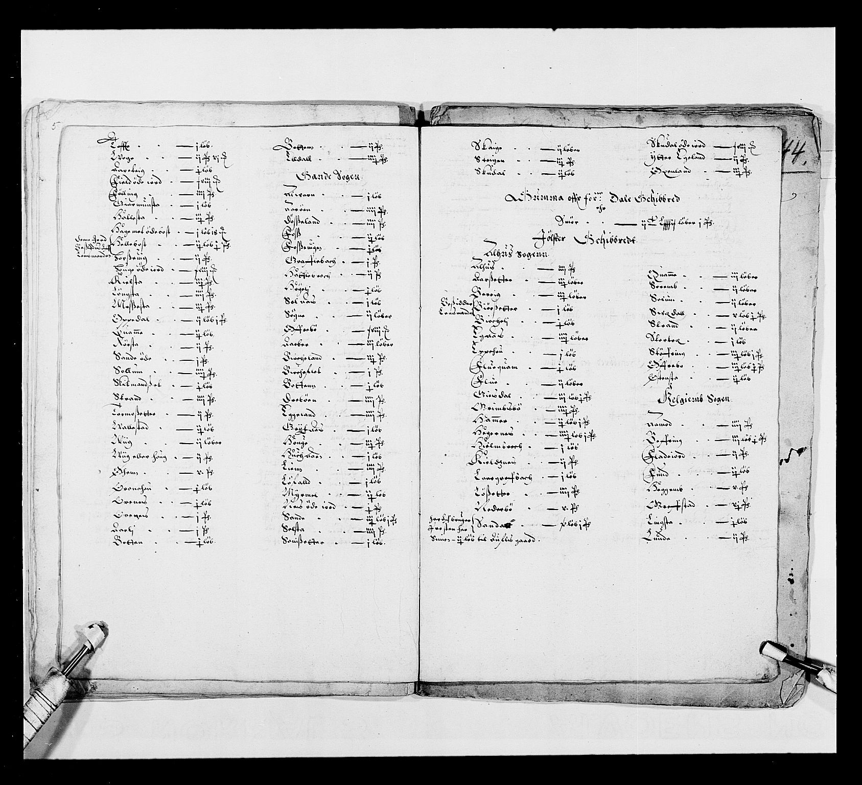 Stattholderembetet 1572-1771, AV/RA-EA-2870/Ek/L0024/0001: Jordebøker 1633-1658: / Jordebøker for Bergenhus len, 1644, p. 44