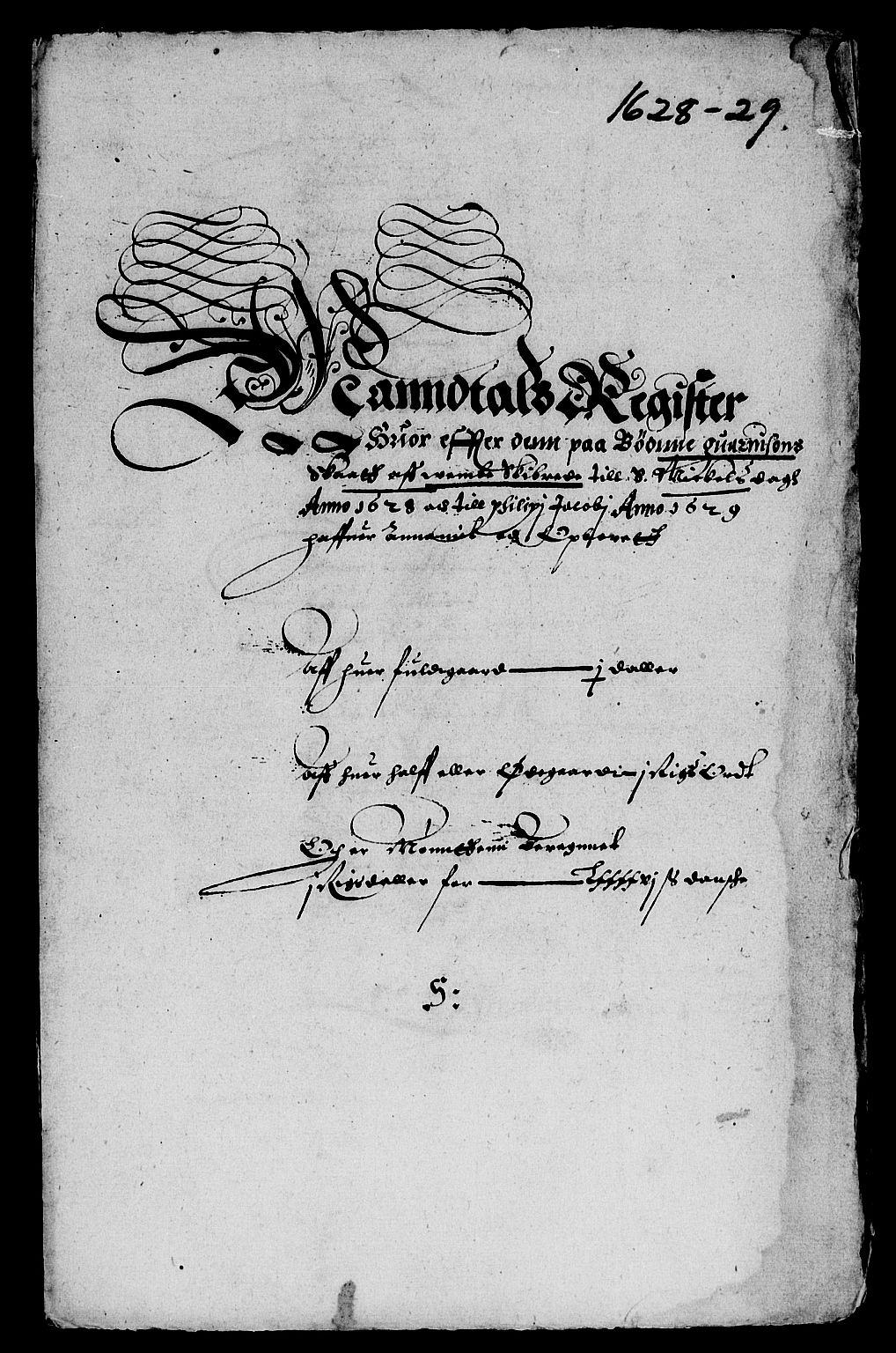 Rentekammeret inntil 1814, Reviderte regnskaper, Lensregnskaper, RA/EA-5023/R/Rb/Rba/L0092: Akershus len, 1628-1629